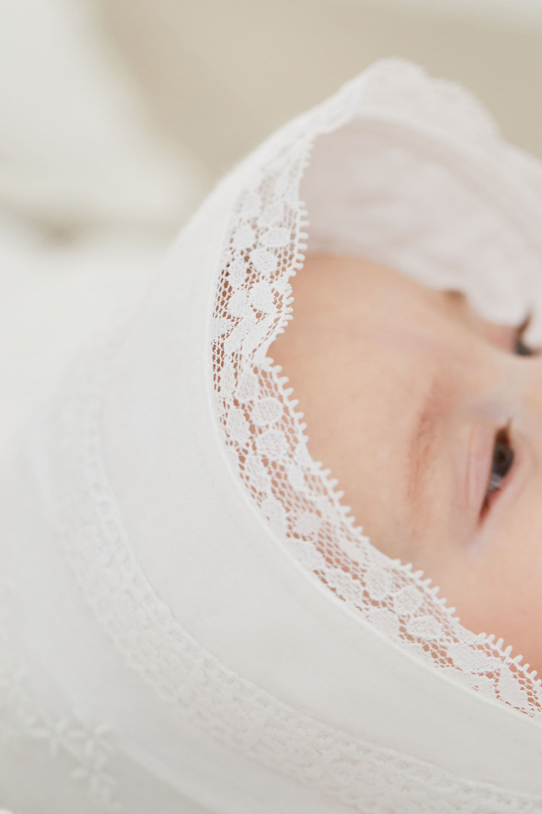 White Embroidered Occasion Baby Bonnet (0-18mths)