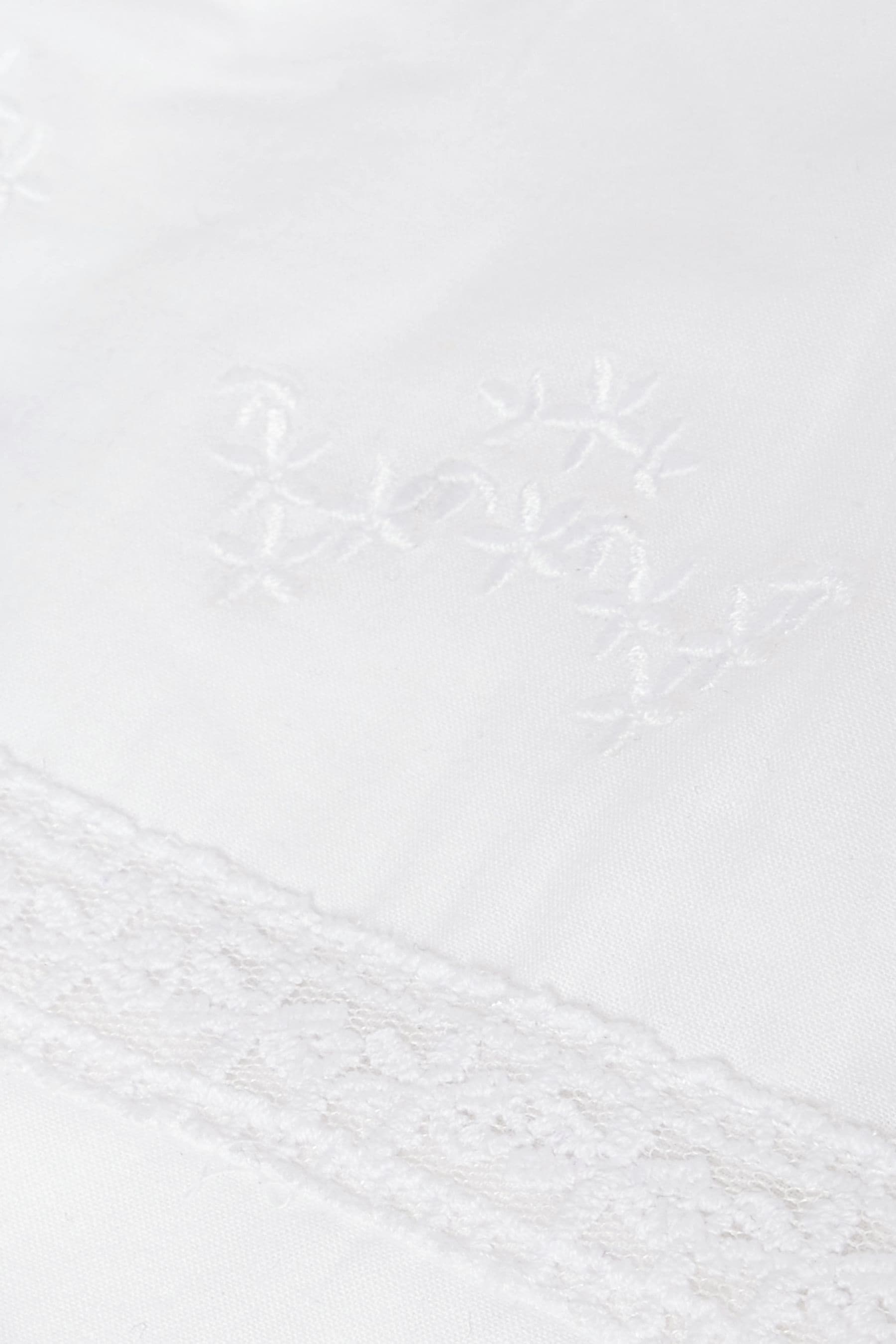 White Embroidered Occasion Baby Bonnet (0-18mths)