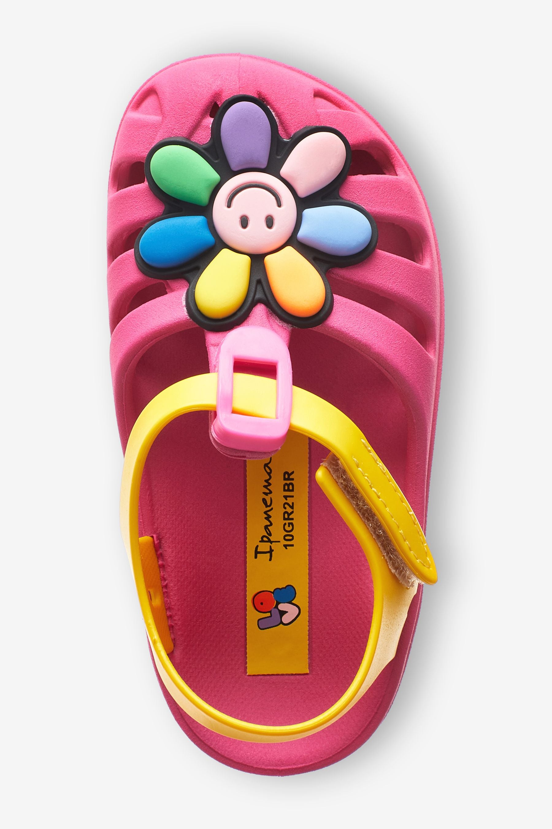 Pink Ipanema Pink Baby Smiley Face Embellished Pump Sandals