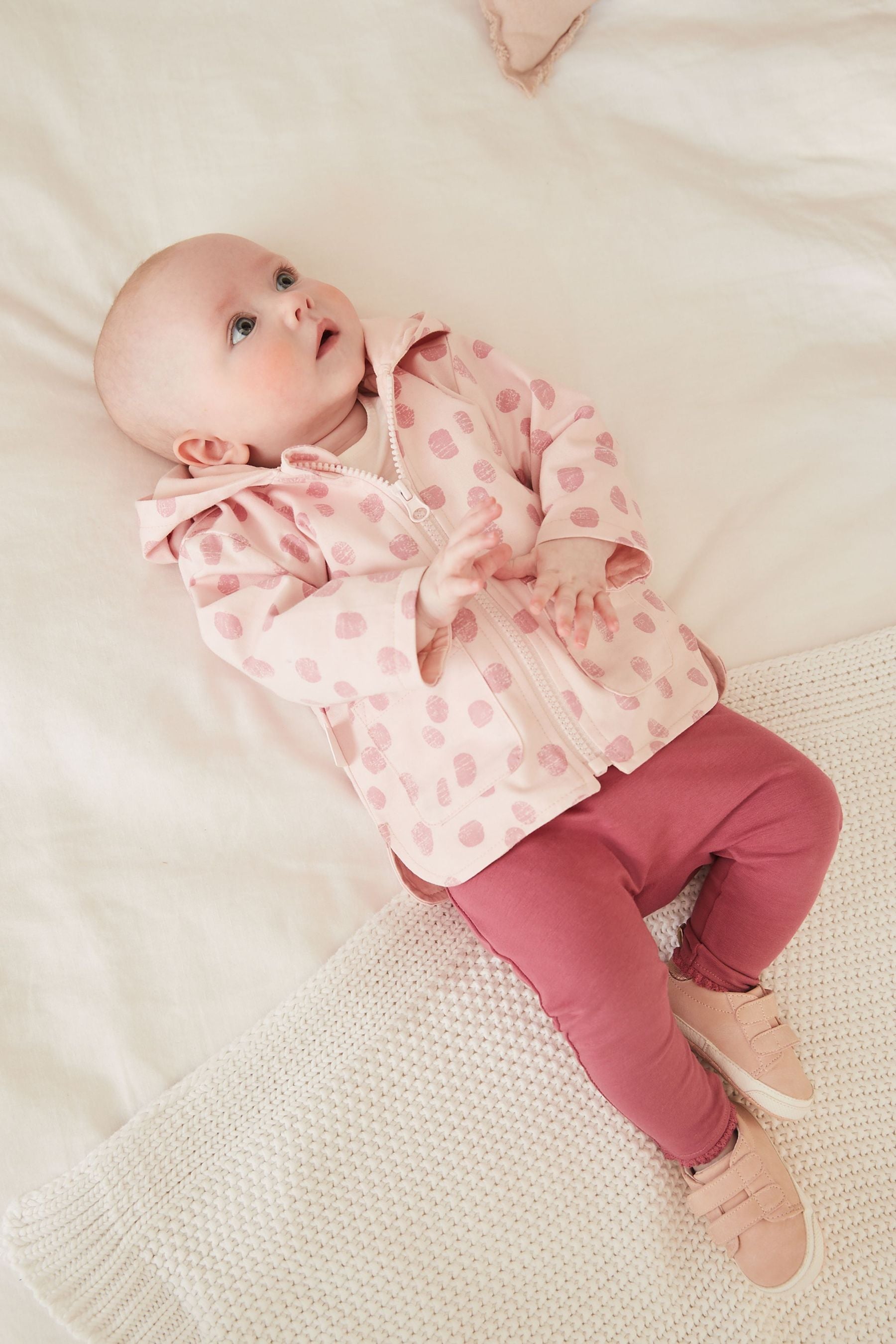 Pink Spot Baby Lightweight Jacket (0mths-2yrs)