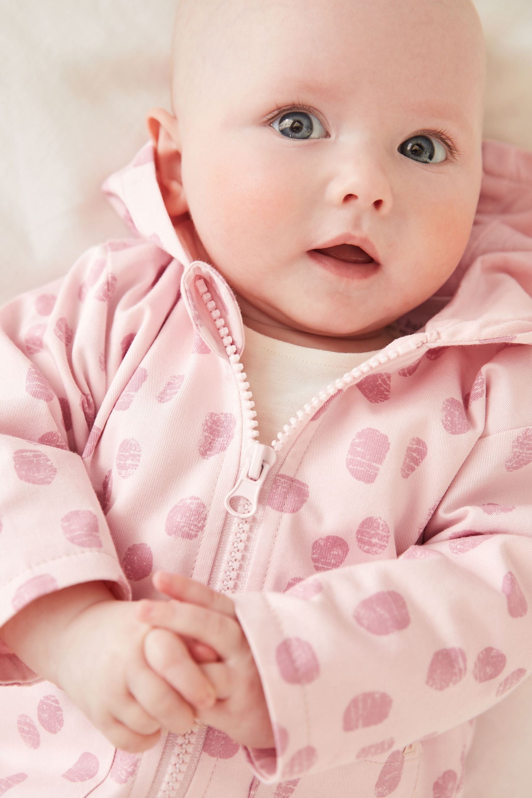 Pink Spot Baby Lightweight Jacket (0mths-2yrs)