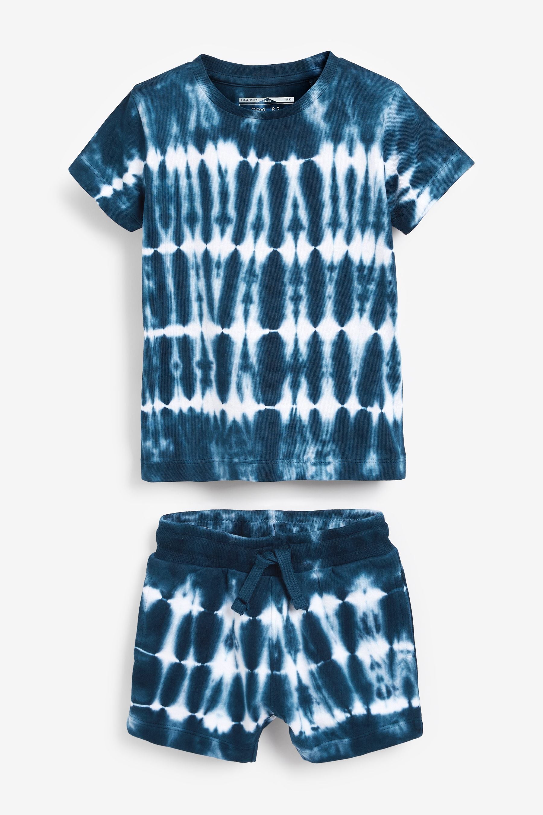 Navy/White Tie Dye T-Shirt And Shorts Set (3mths-7yrs)