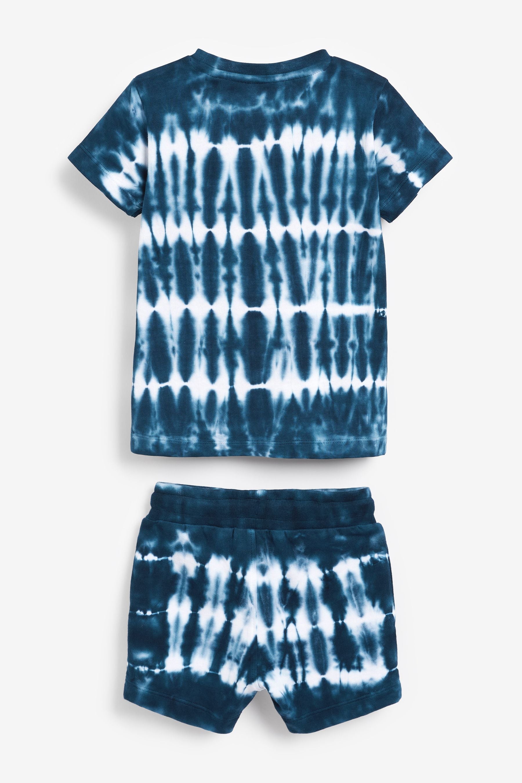 Navy/White Tie Dye T-Shirt And Shorts Set (3mths-7yrs)