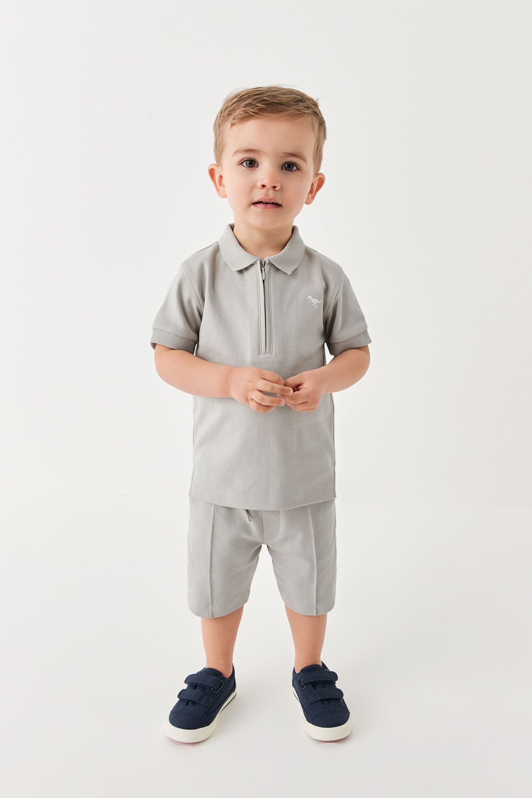 Grey Polo Shirt and Shorts Set (3mths-7yrs)