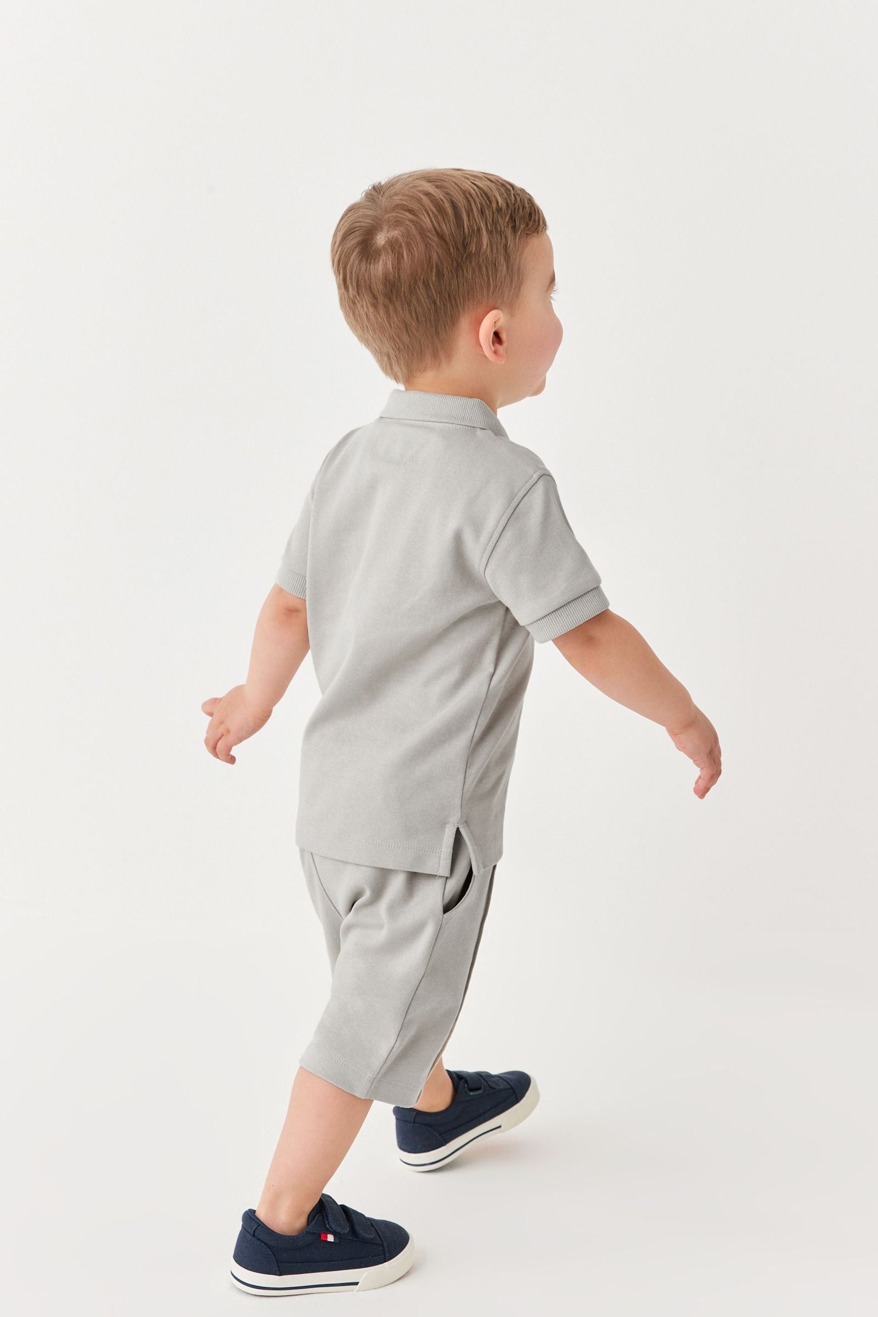 Grey Polo Shirt and Shorts Set (3mths-7yrs)