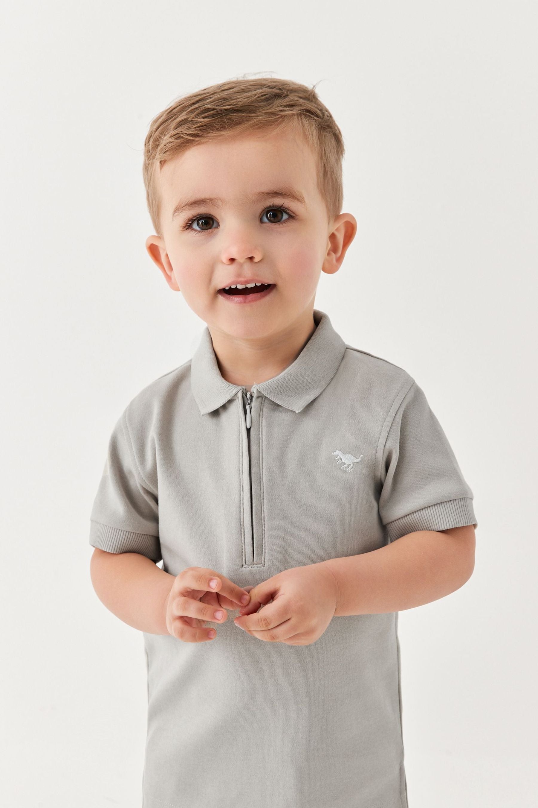 Grey Polo Shirt and Shorts Set (3mths-7yrs)