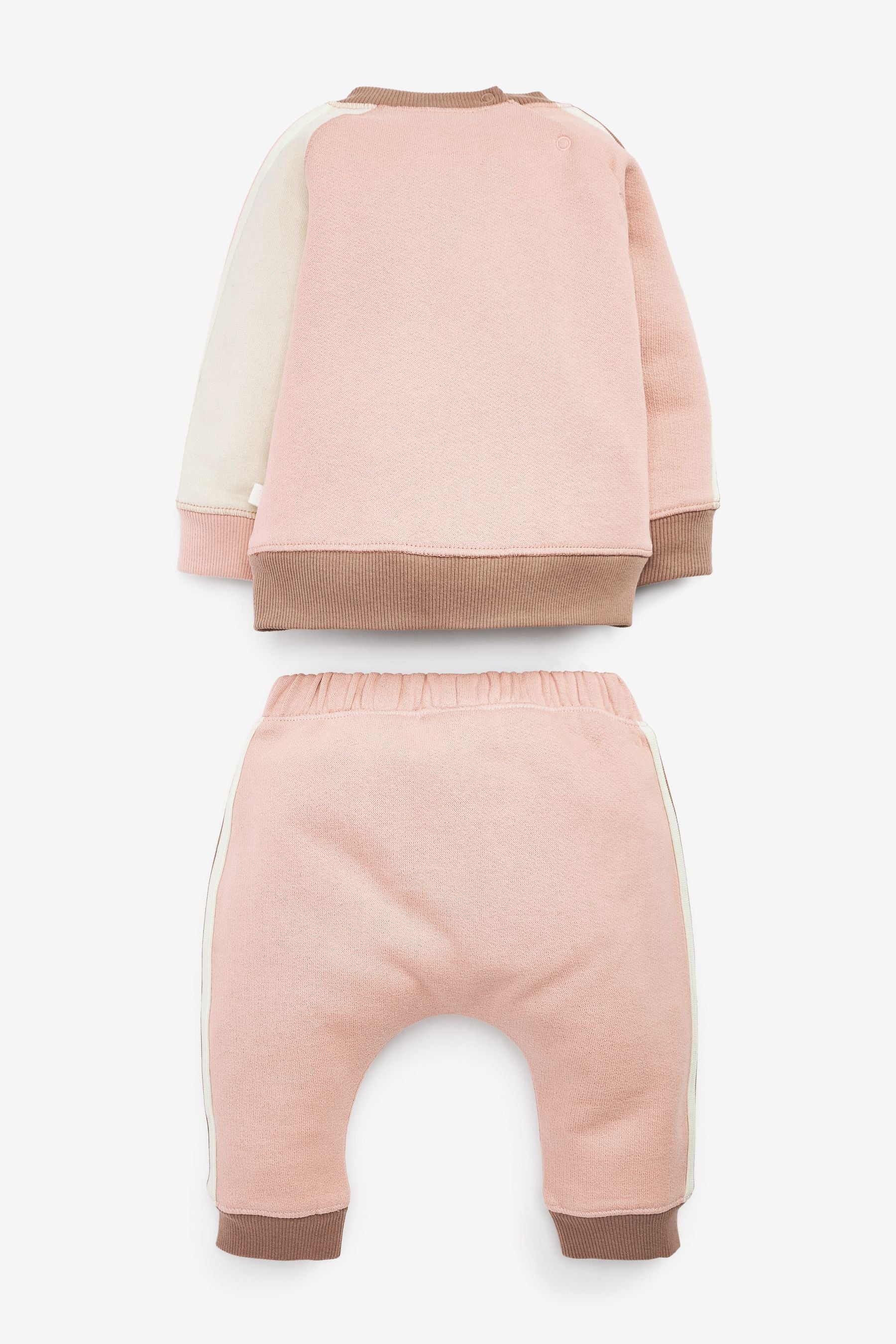 Pink Baby Sweatshirt And Jogger Set