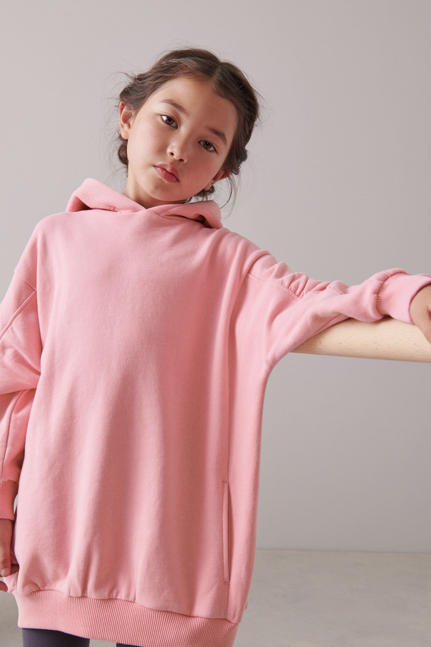 Pink Longline Hoodie (3-16yrs)