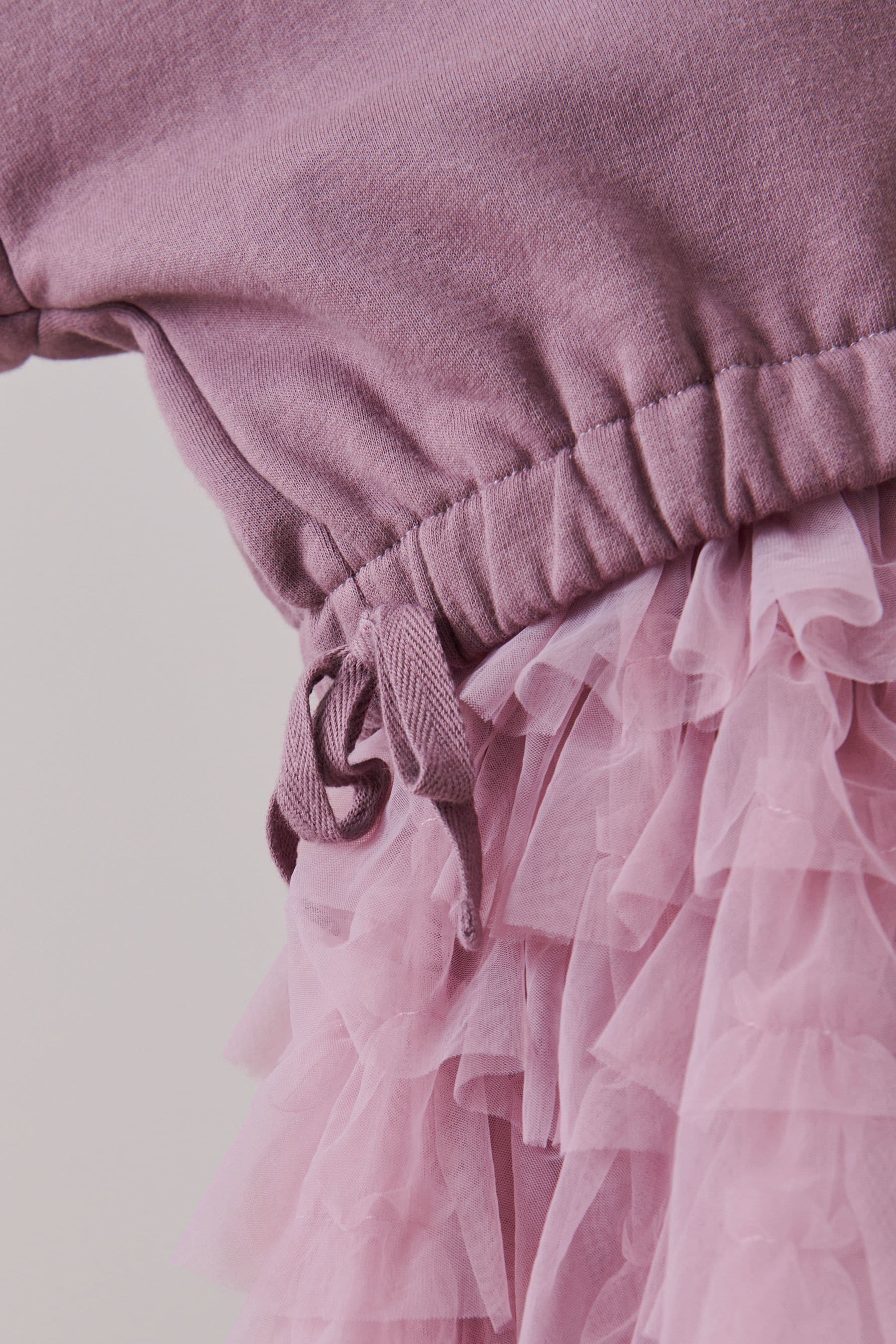 Pink Lilac Sweatshirt Top and Tulle Skirt Set (3-16yrs)