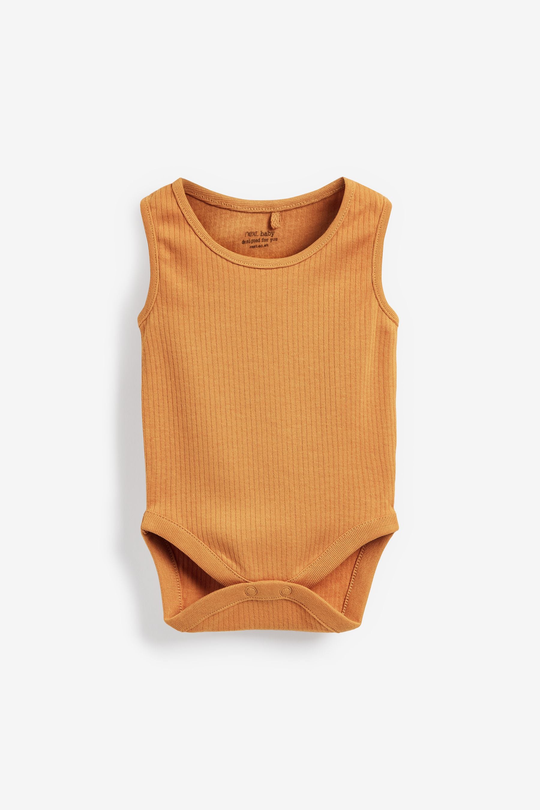 Blue/Ochre Yellow Animal Baby 5 Pack Vest Bodysuits (0mths-3yrs)