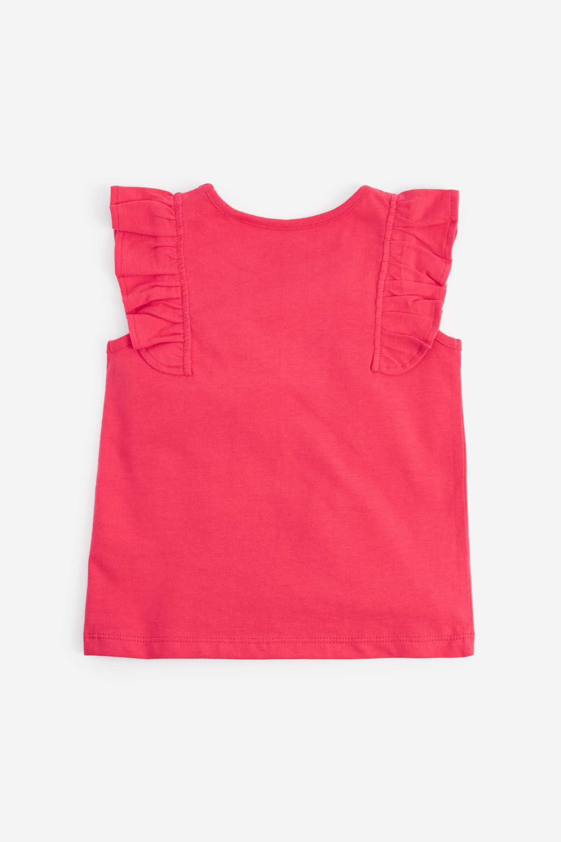 Multi 3 Pack Plain Frill Vests (3mths-7yrs)