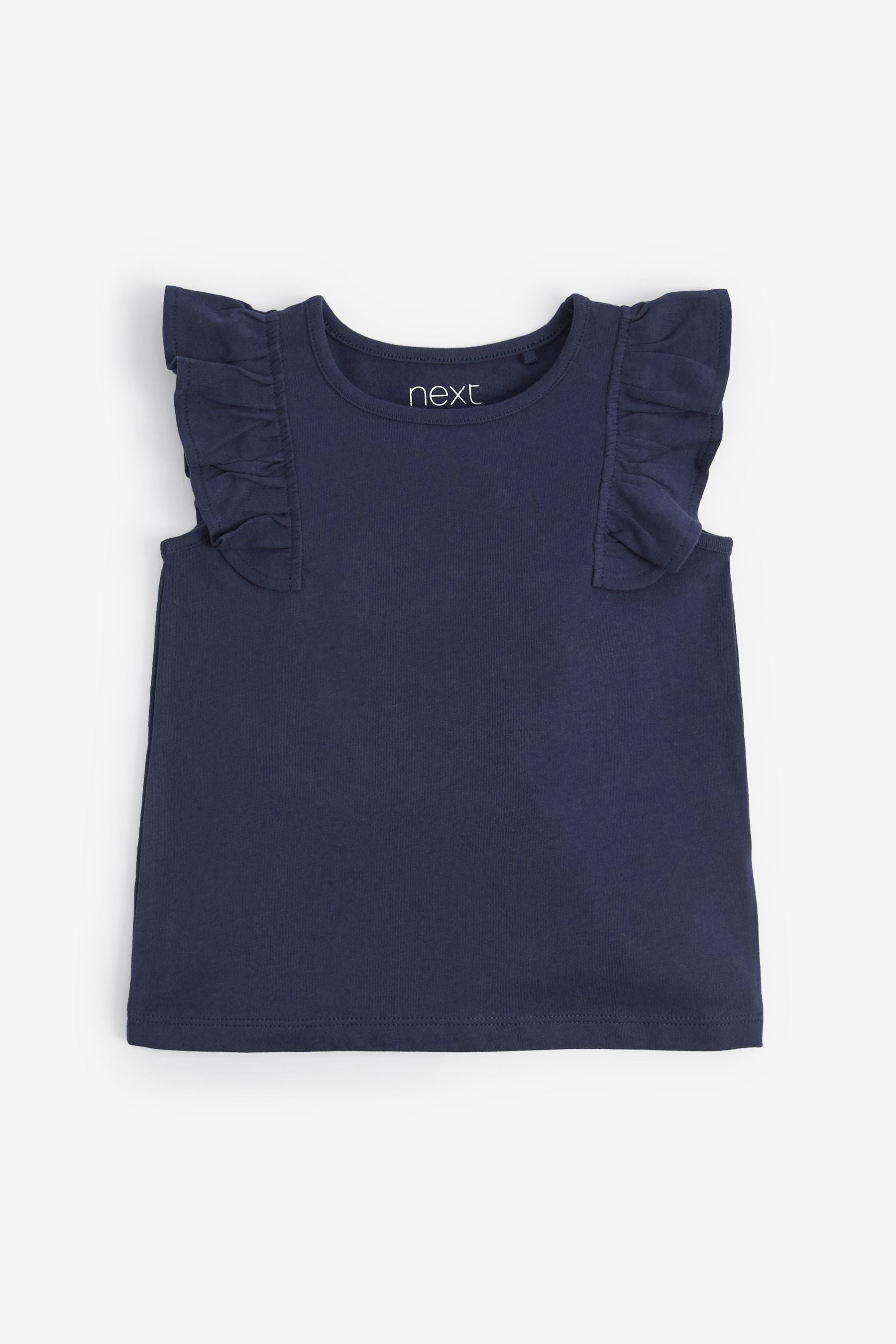 Multi 3 Pack Plain Frill Vests (3mths-7yrs)