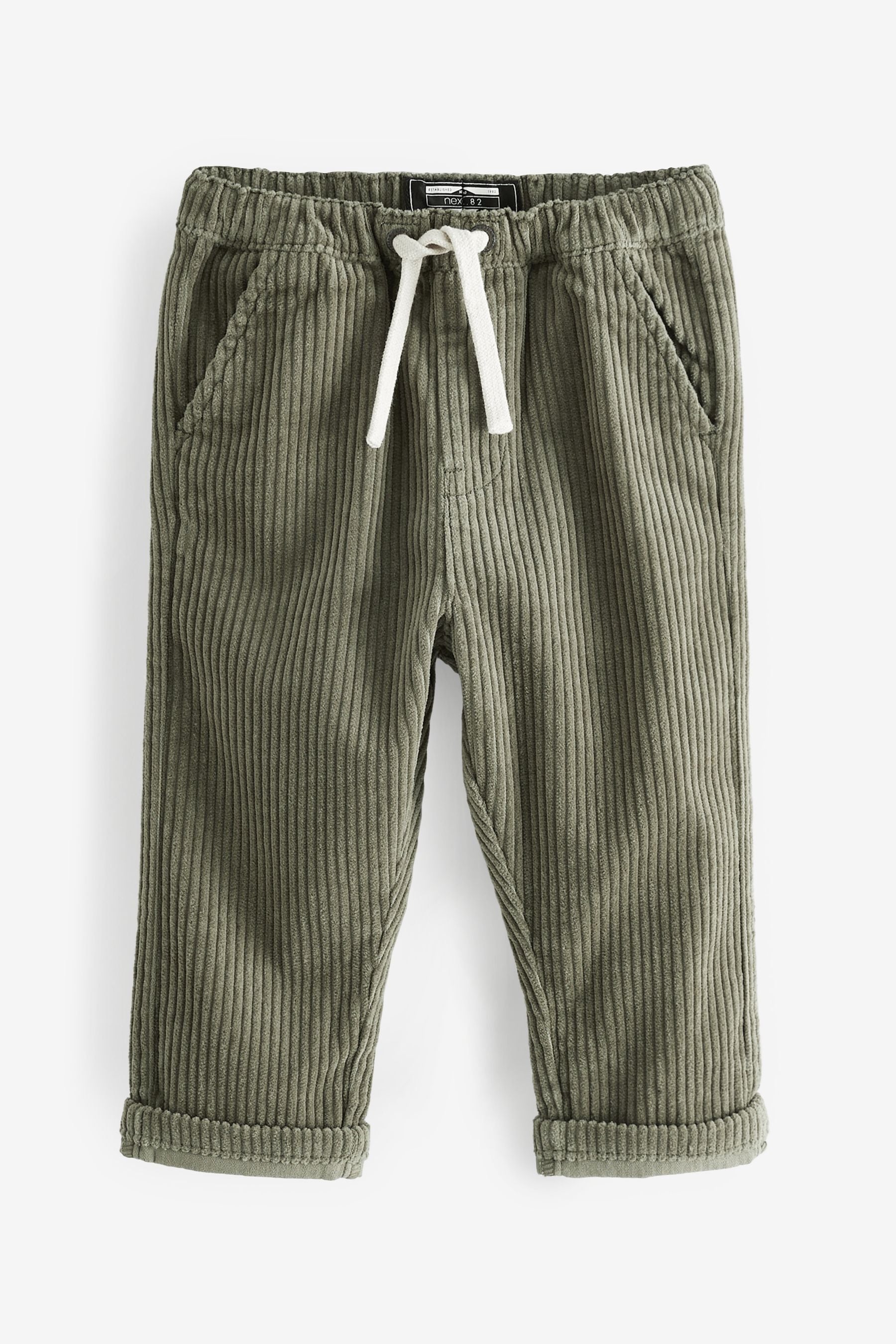 Khaki Green Cord Pull-On Trousers (3mths-7yrs)