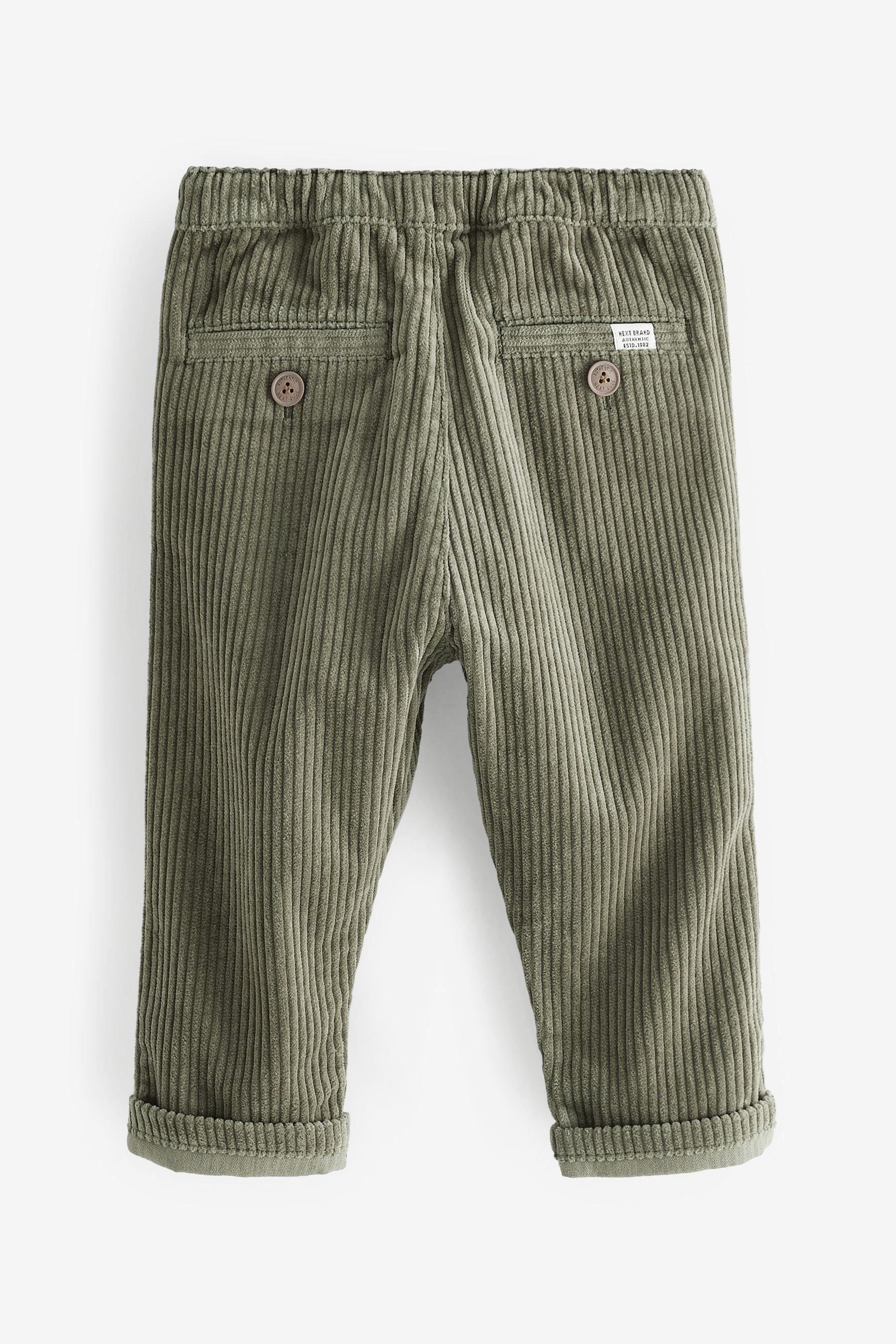 Khaki Green Cord Pull-On Trousers (3mths-7yrs)