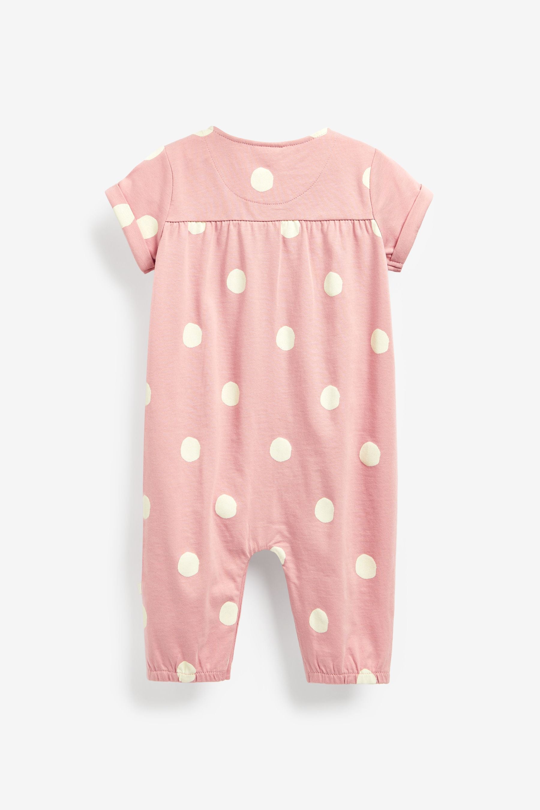 Pink Polka Dot Baby Jersey Romper (0mths-2yrs)