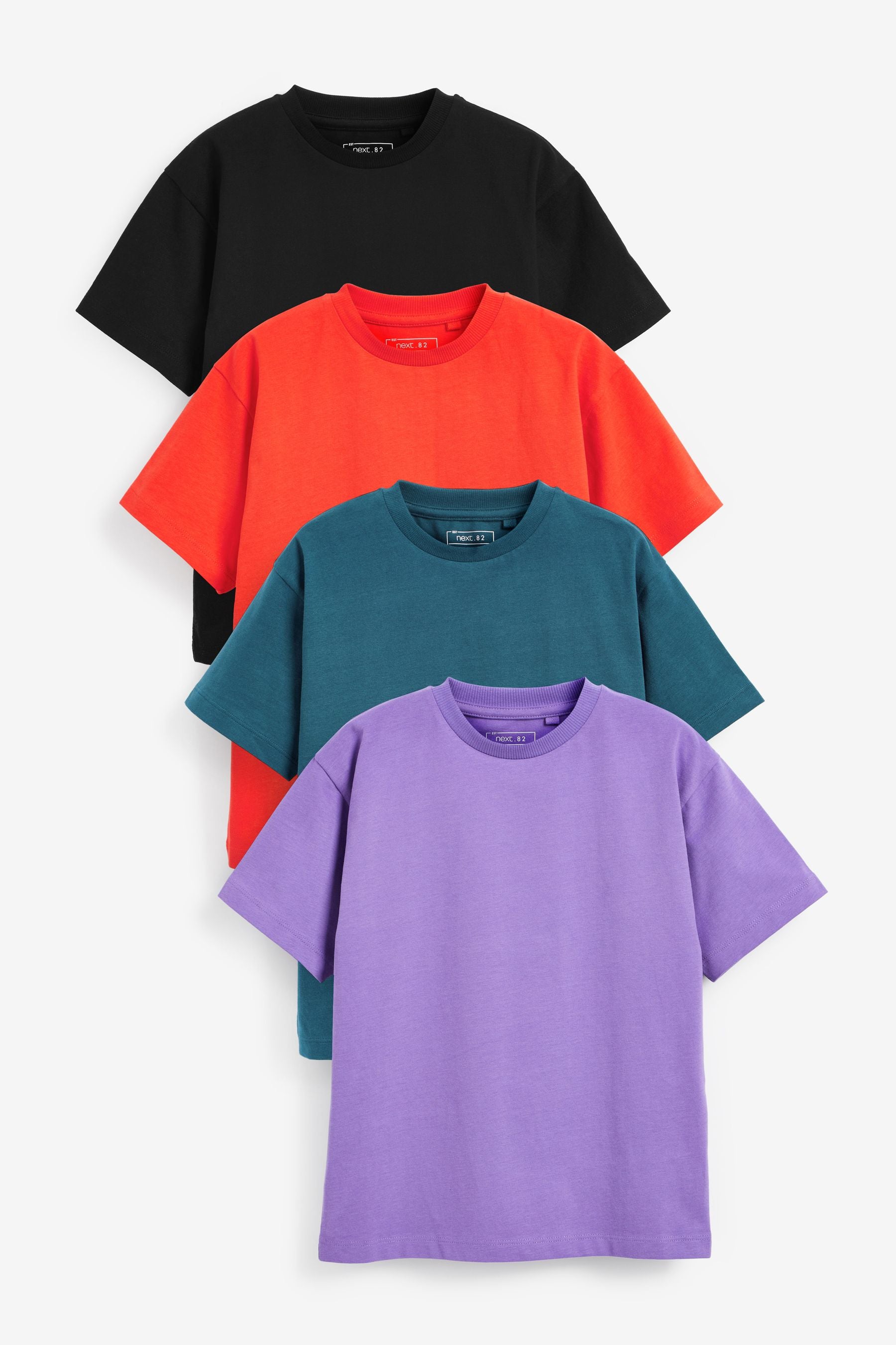 Multi Brights 4 Pack Relaxed Fit Short Sleeve T-Shirts (3-16yrs)