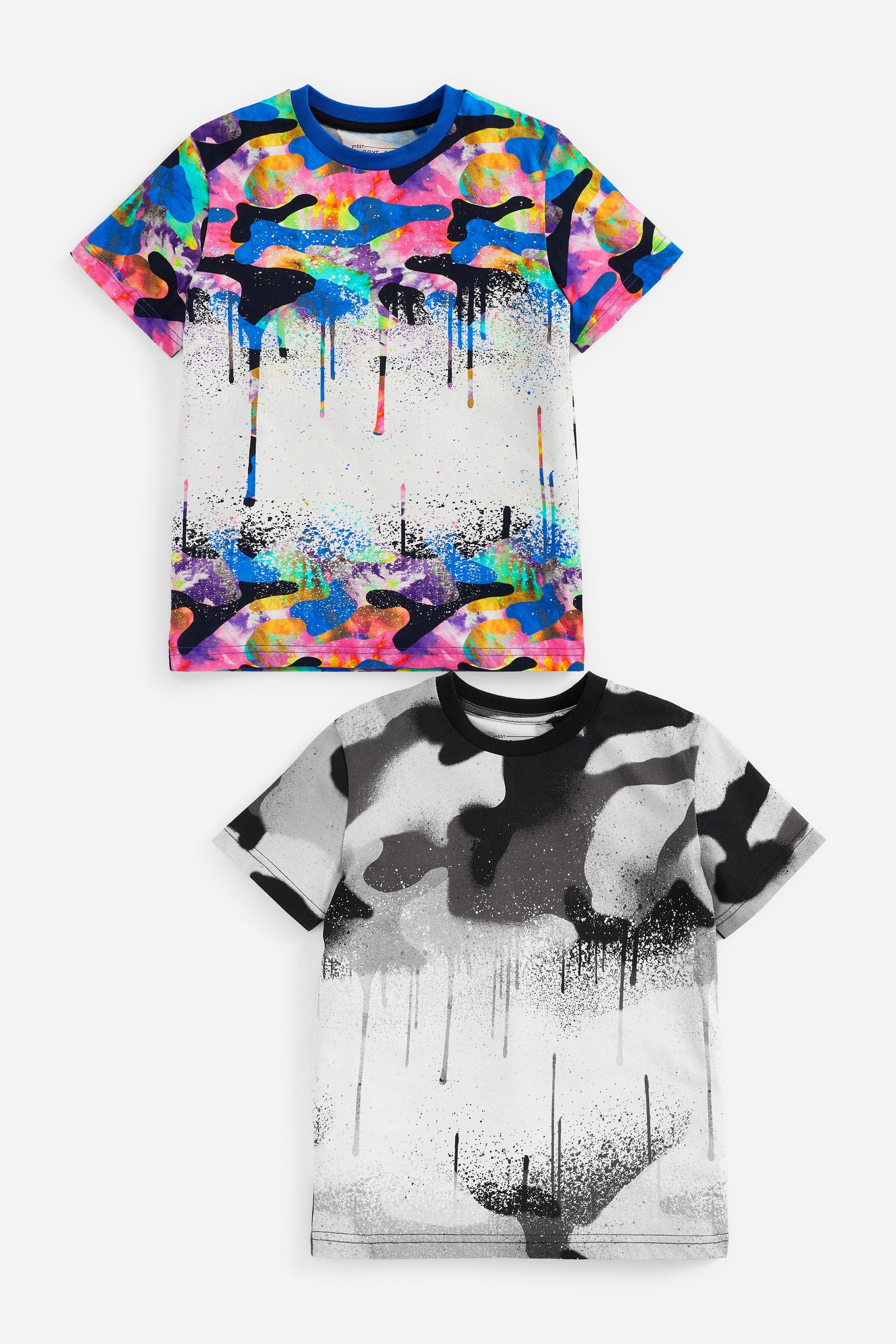 Camouflage 2 Pack All Over Print T-Shirts (3-16yrs)