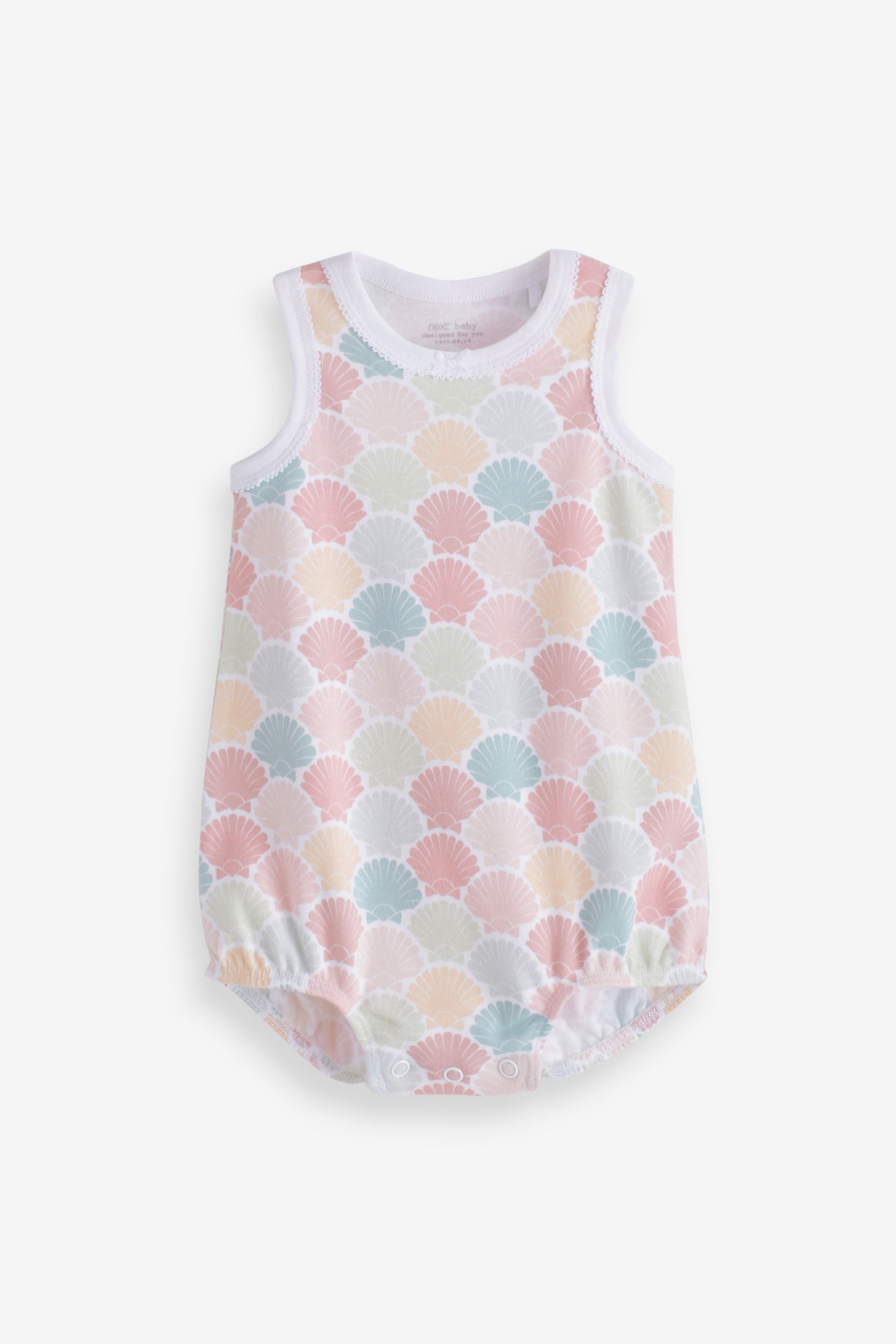 Pink Sea Shell 2 Pack Rompers (0mths-3yrs)