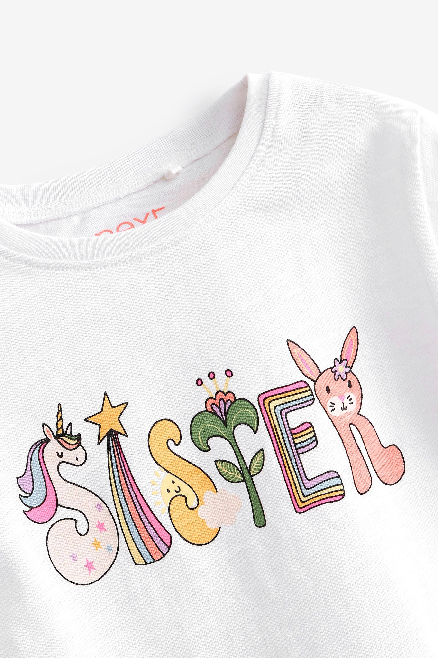 White Best Sister T-Shirt (3mths-7yrs)