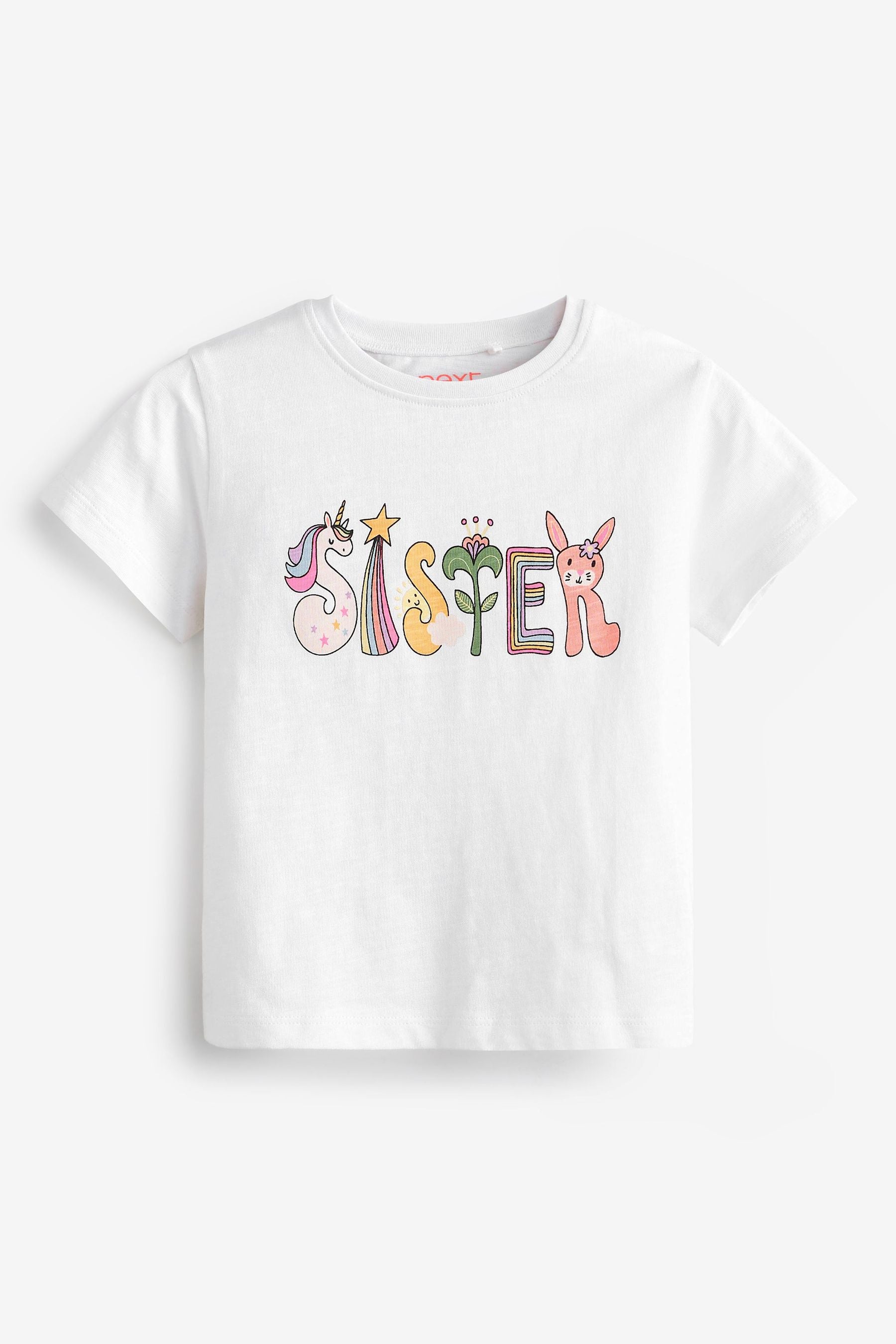 White Best Sister T-Shirt (3mths-7yrs)