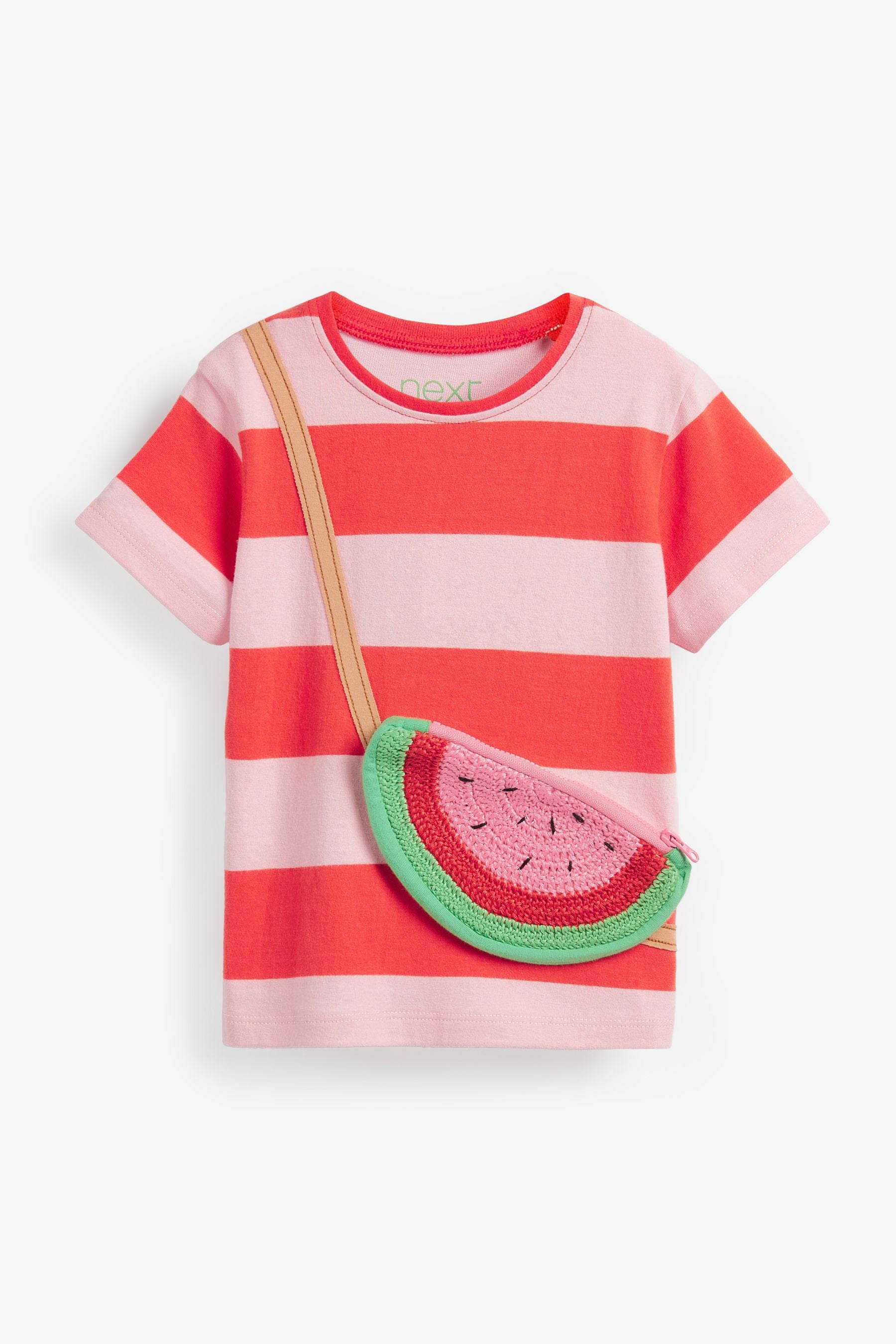 Red/Pink Watermelon Bag T-Shirt (3mths-7yrs)