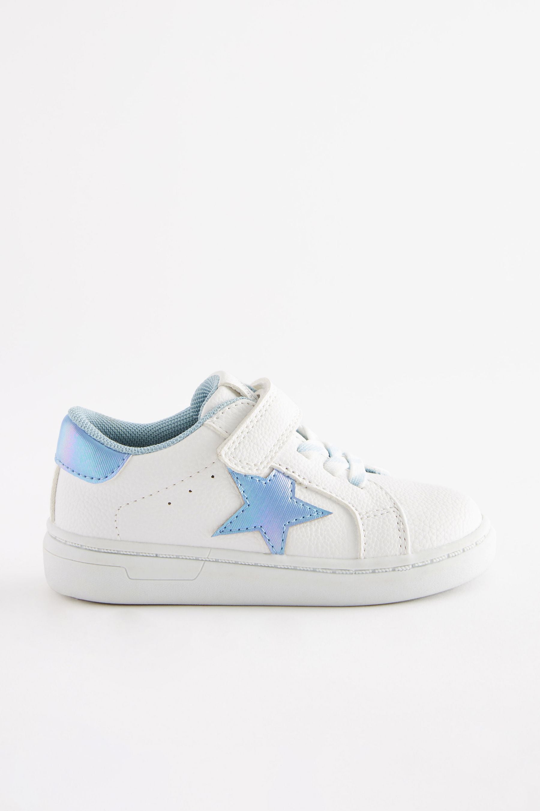 White Elastic Lace Single Strap Trainers