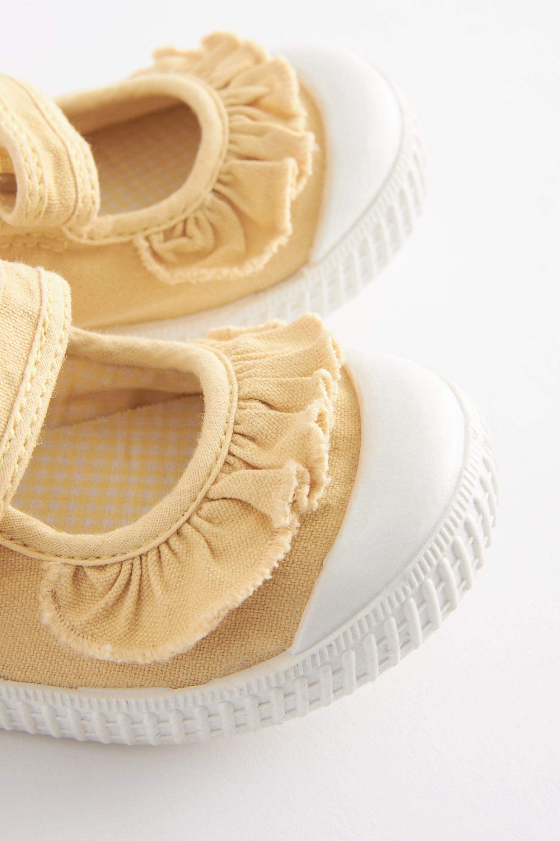 Yellow Ruffle Mary Jane Shoes