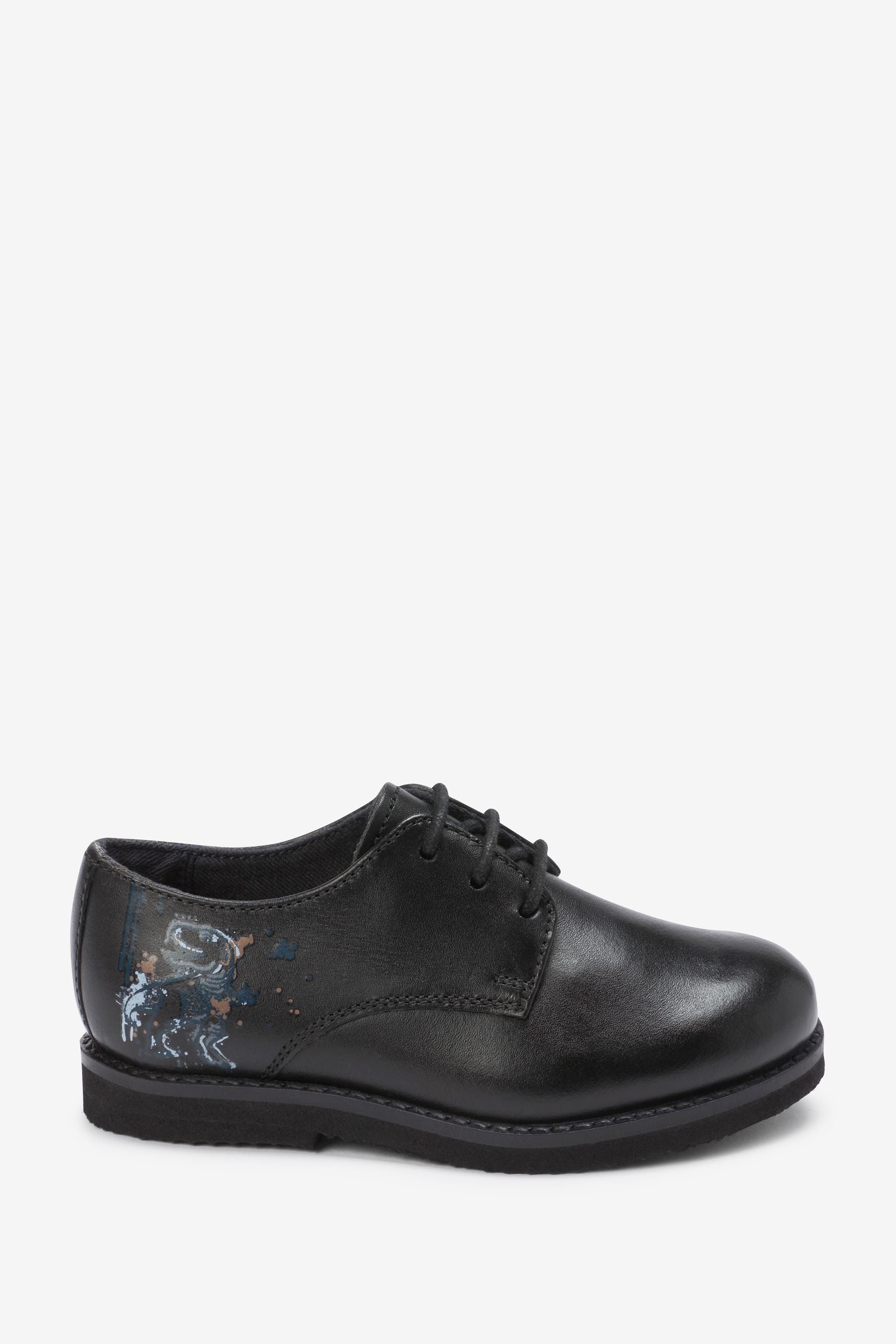 Black Dino Brogue Shoes