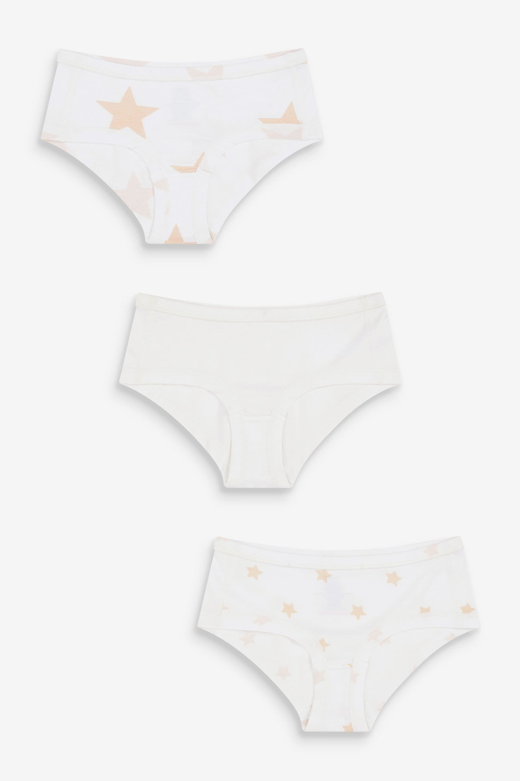 White/Pink 3 Pack Kind To Skin Briefs (1.5-12yrs)