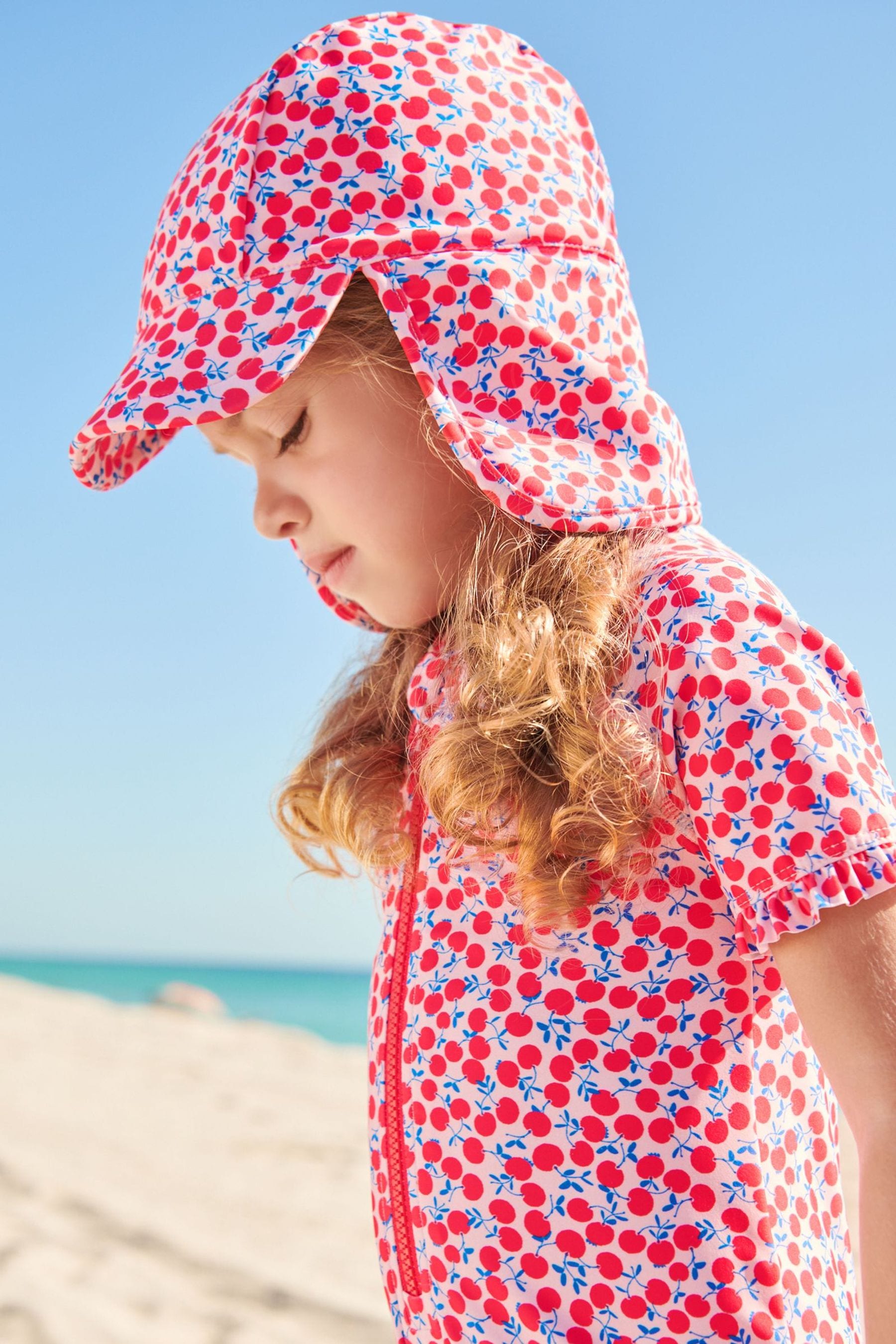 Red Swim Legionnaire Hat (3mths-10yrs)