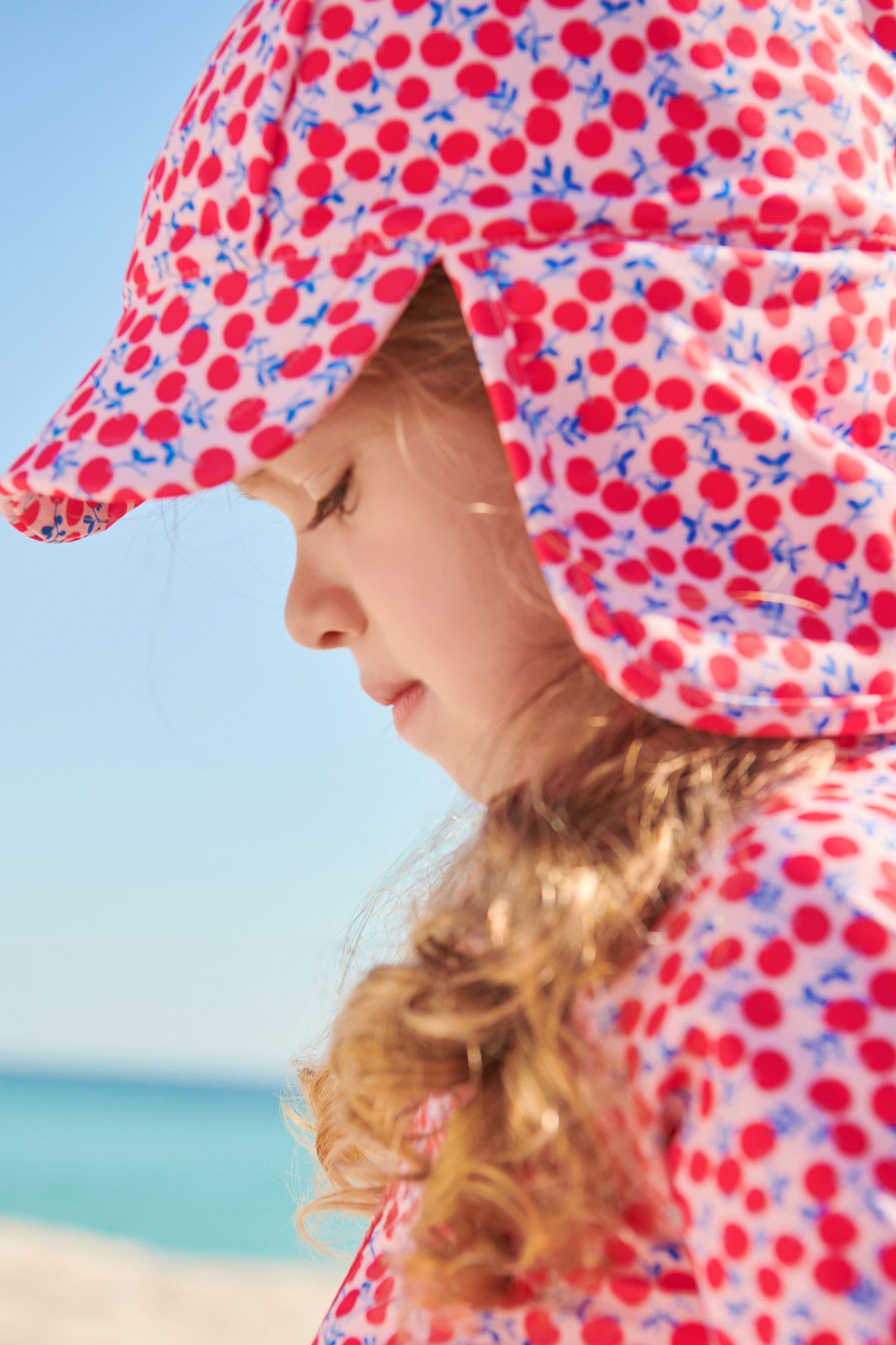 Red Swim Legionnaire Hat (3mths-10yrs)