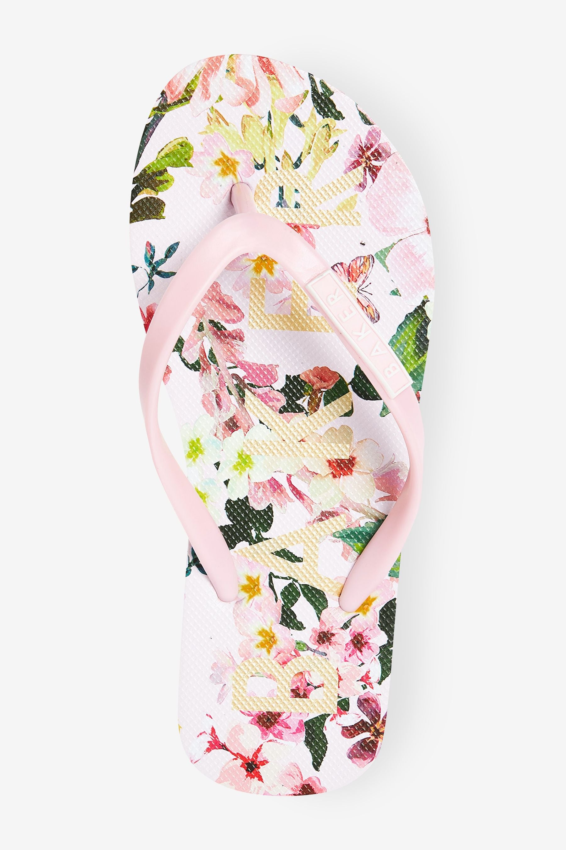 Pink Baker by Ted Baker Pink Floral Flip Flops