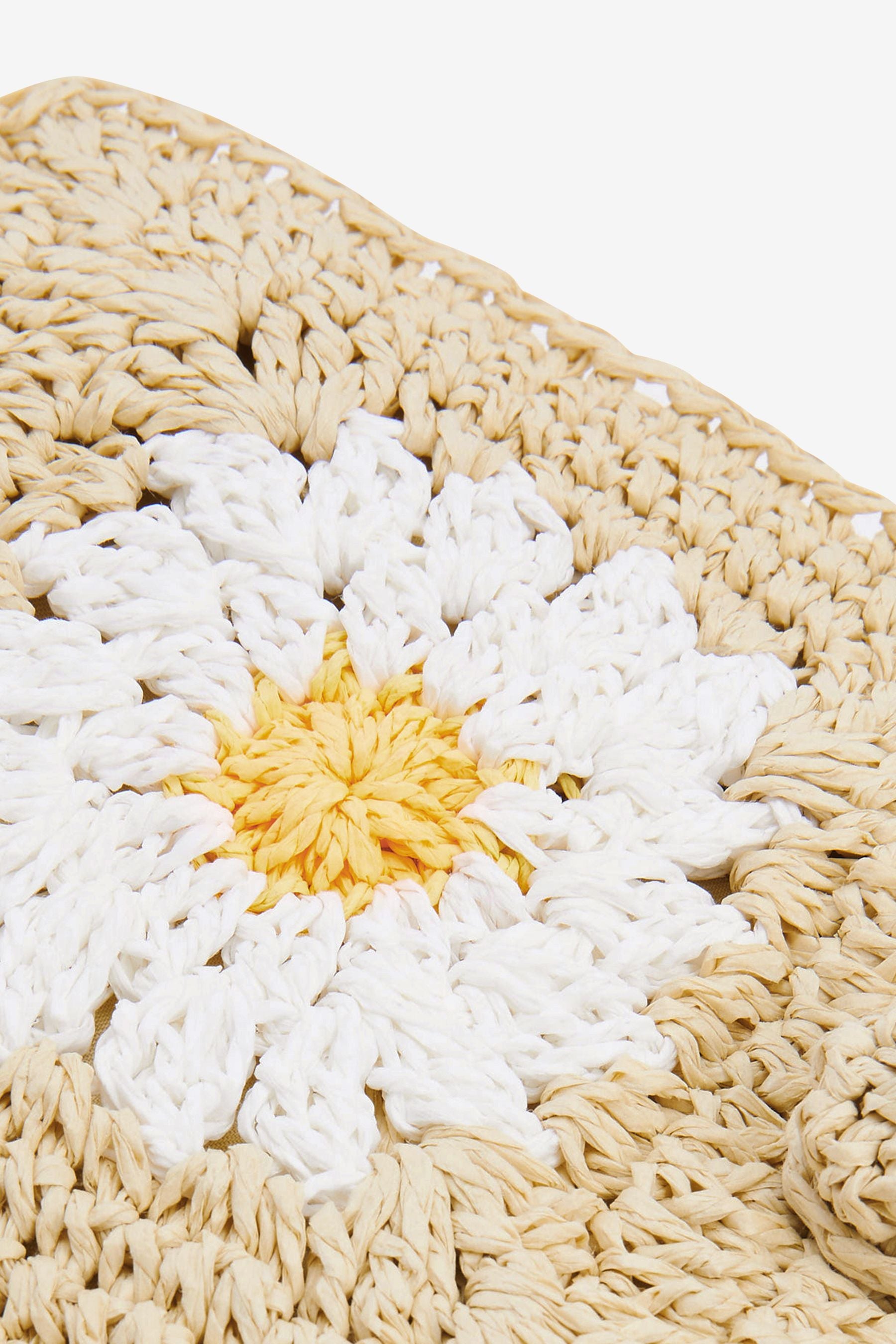 Straw Crochet Mini Cross-Body Bag