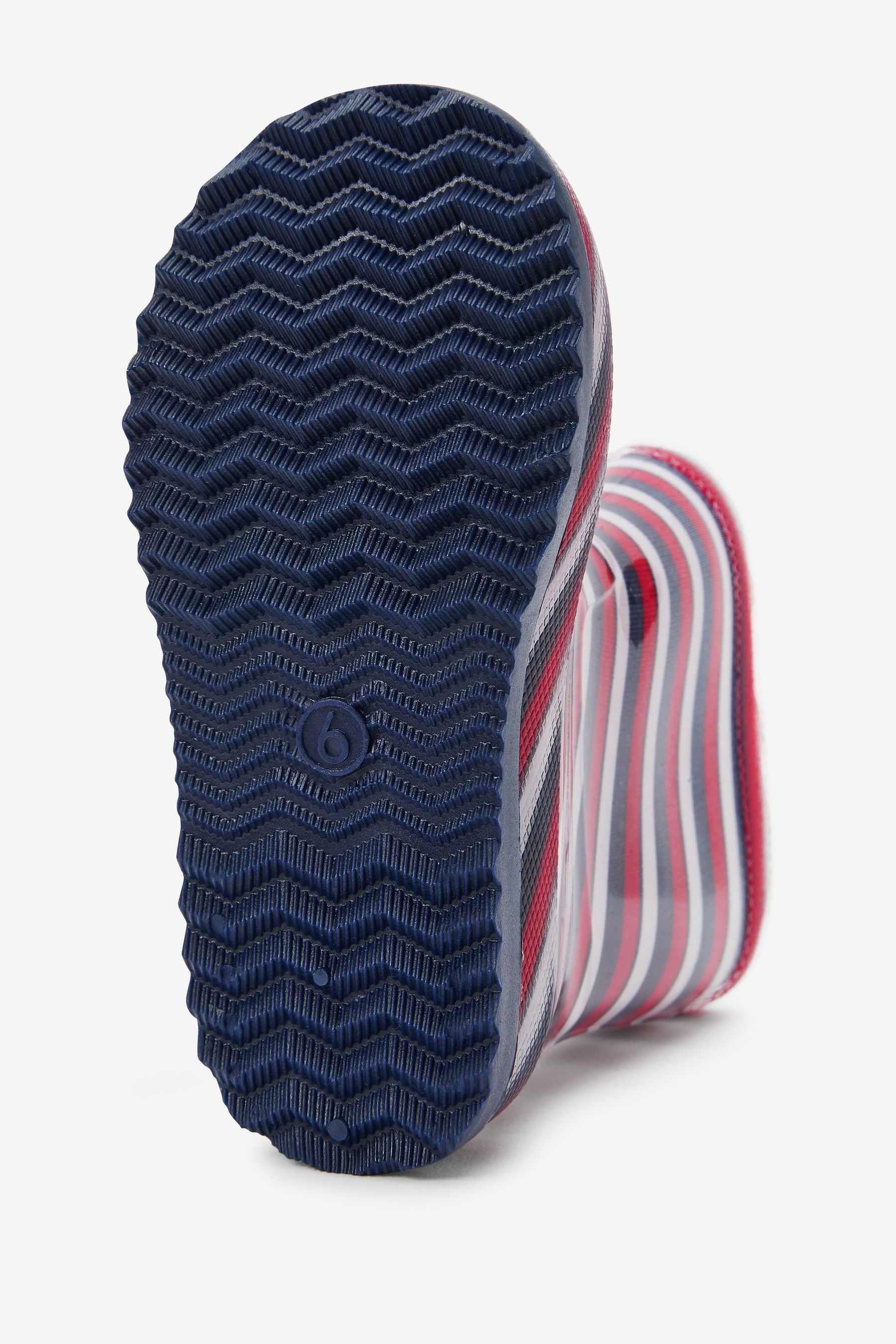 Red/Navy Blue/White Stripe Wellies