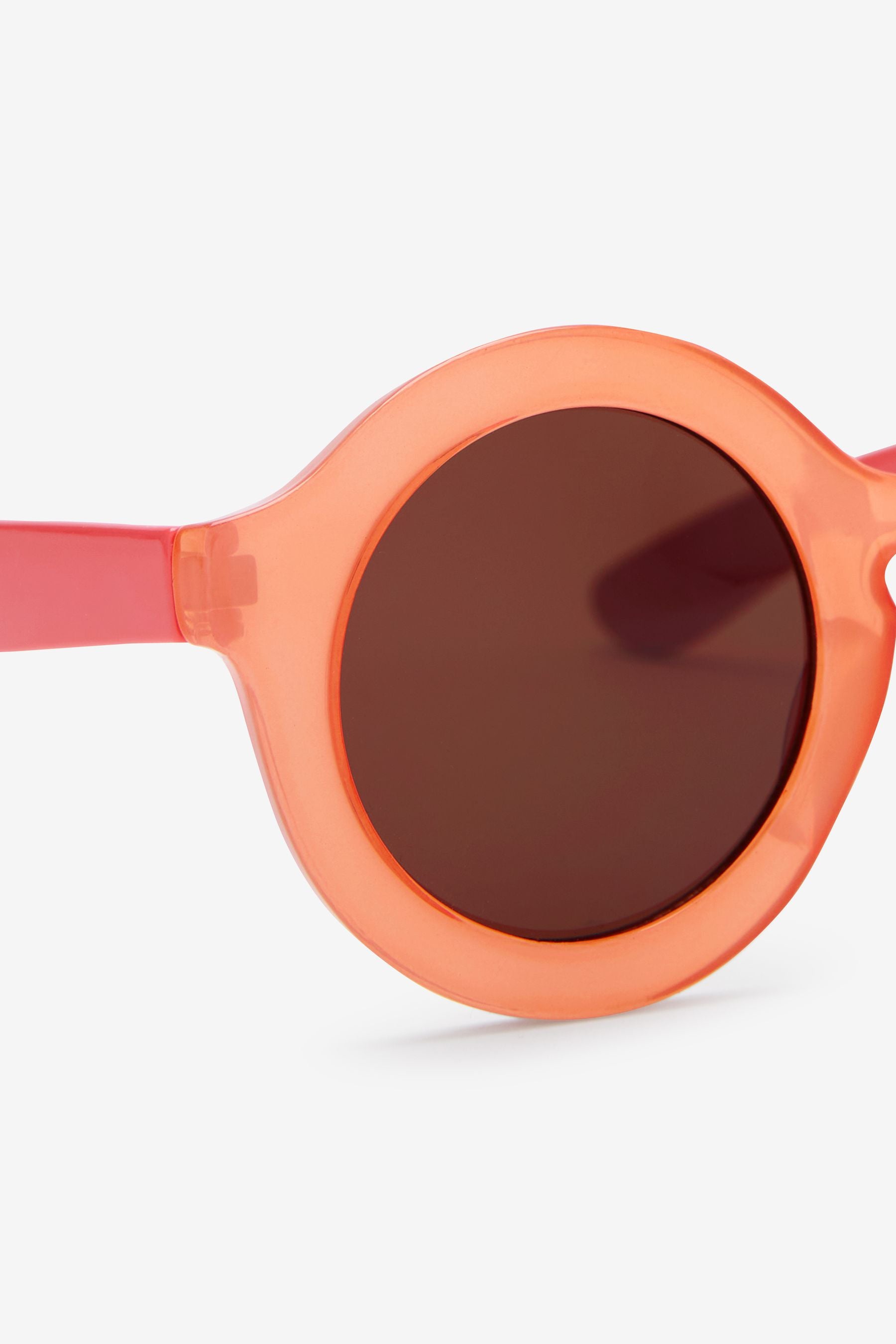 Peach Pink Round Sunglasses