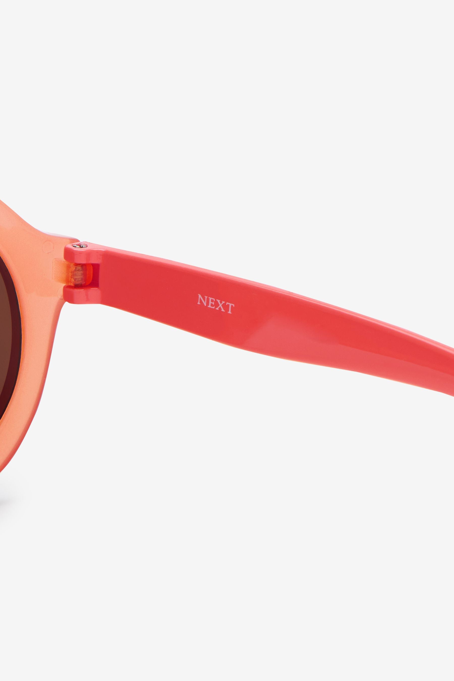 Peach Pink Round Sunglasses