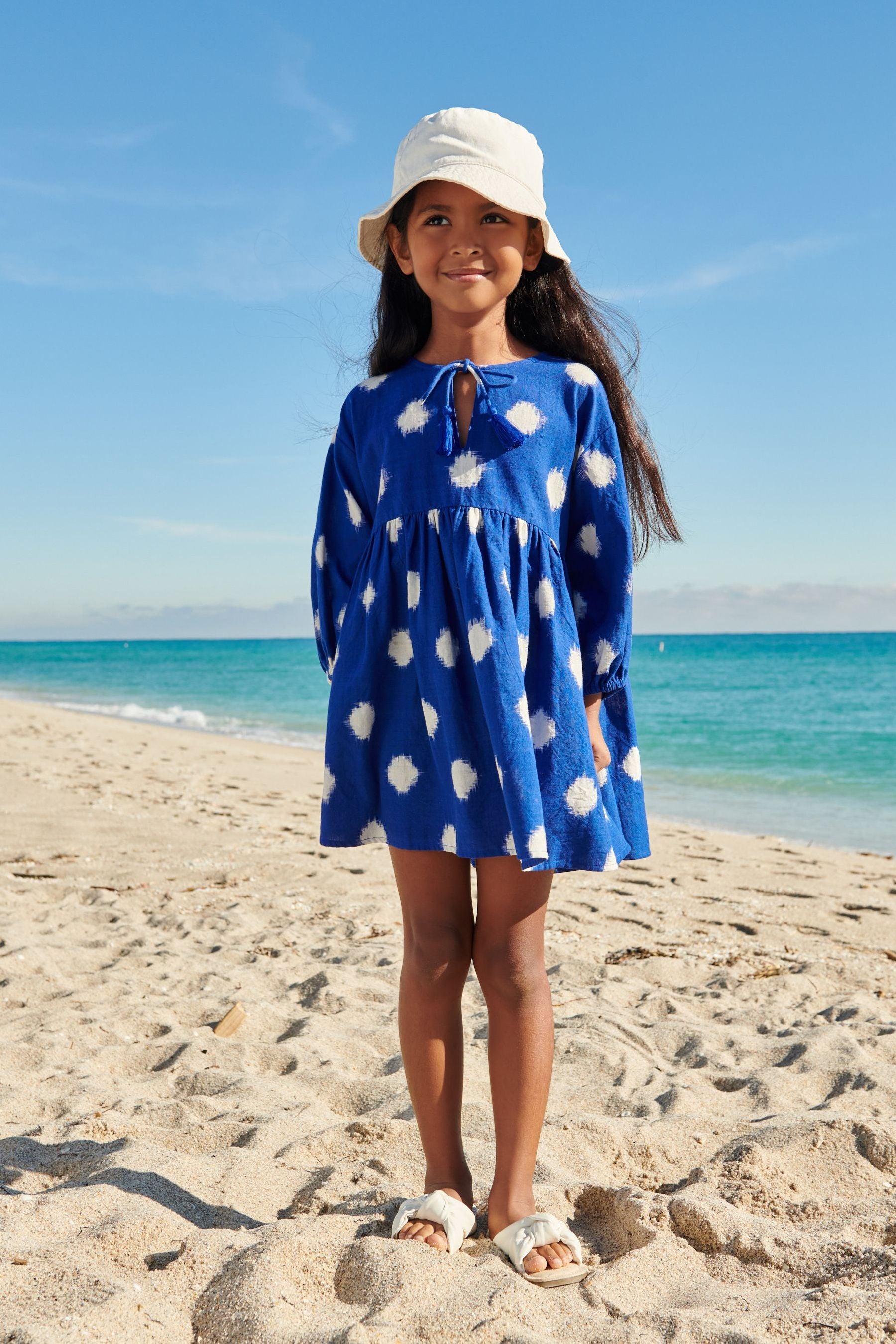 Cobalt Blue Printed Tunic Dress (3-16yrs)