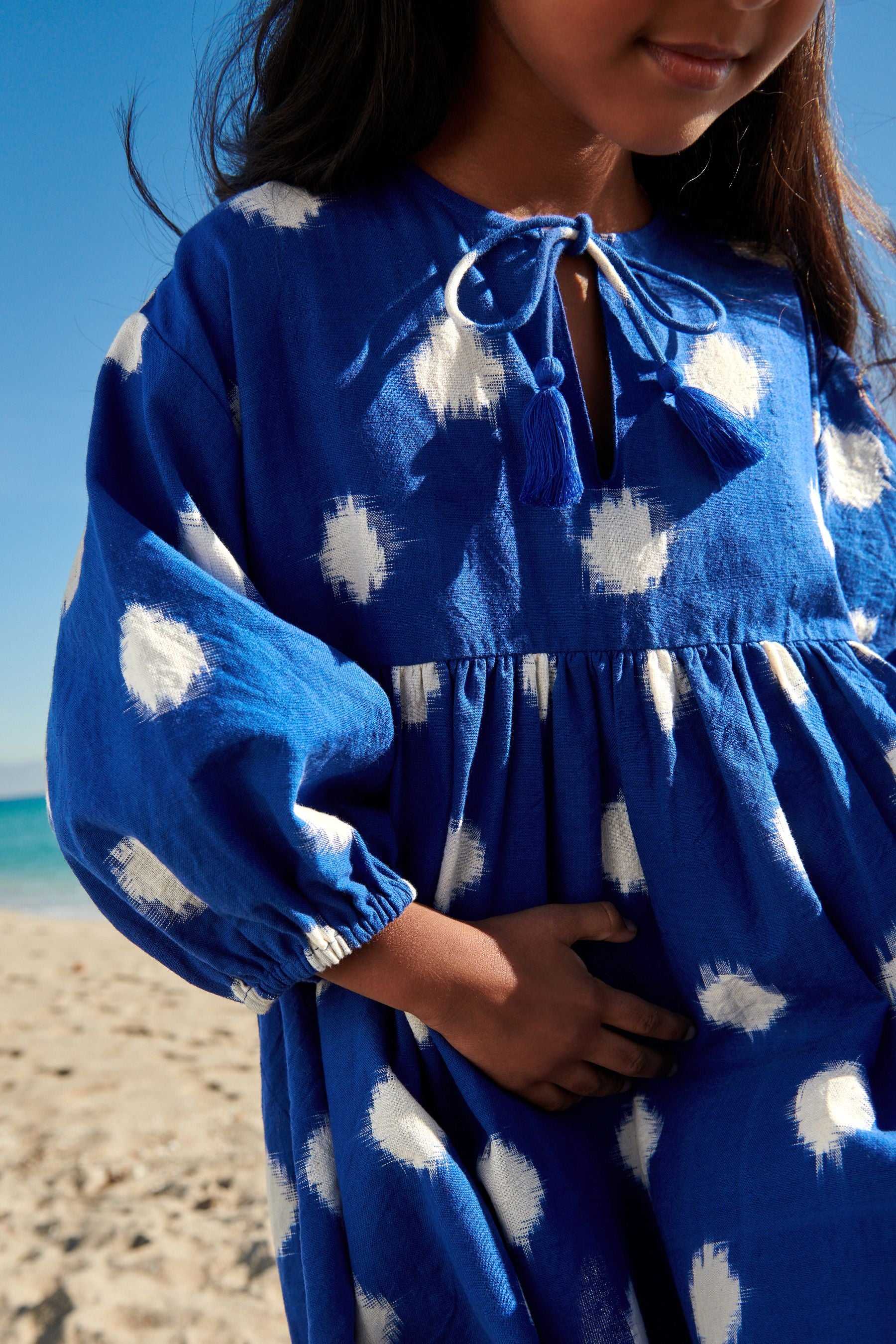 Cobalt Blue Printed Tunic Dress (3-16yrs)