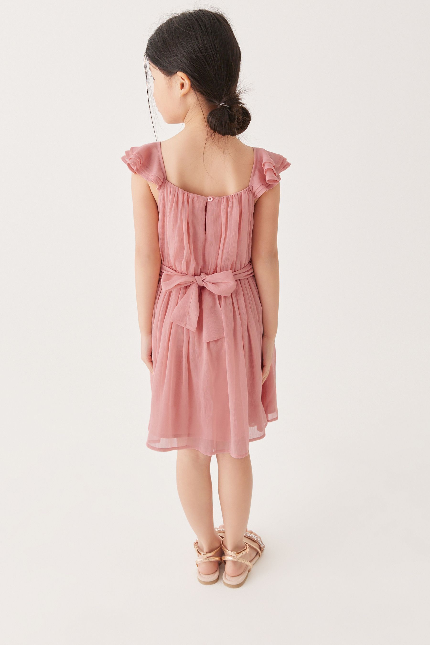 Pink Chiffon Party Dress (3-16yrs)