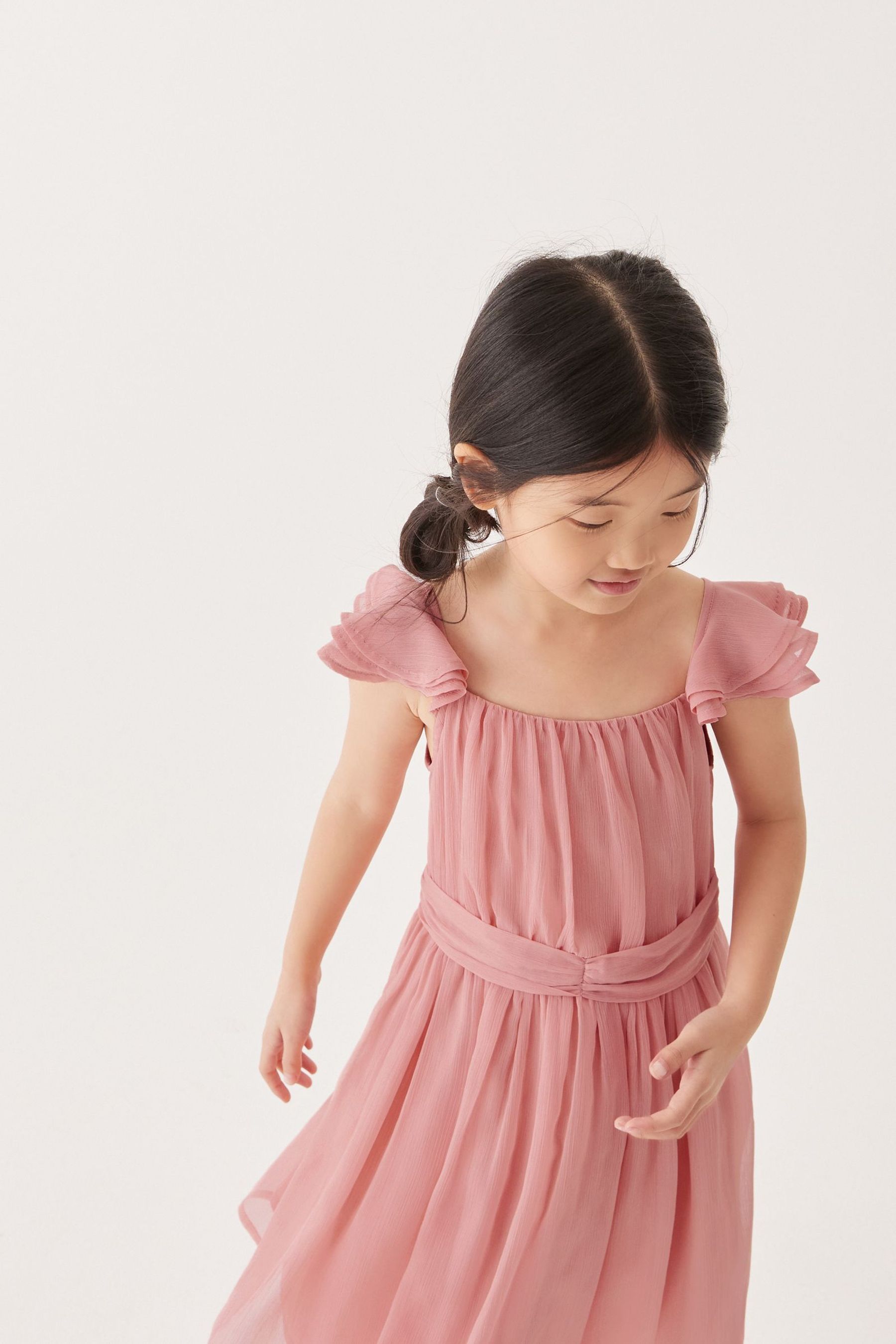 Pink Chiffon Party Dress (3-16yrs)