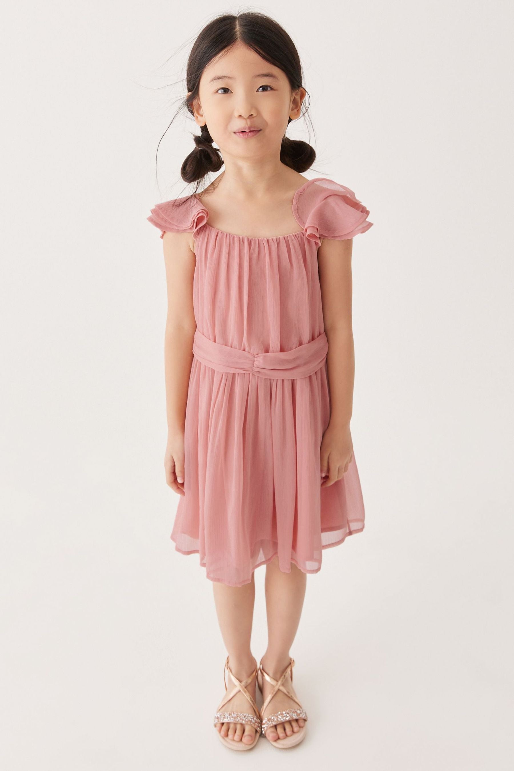 Pink Chiffon Party Dress (3-16yrs)