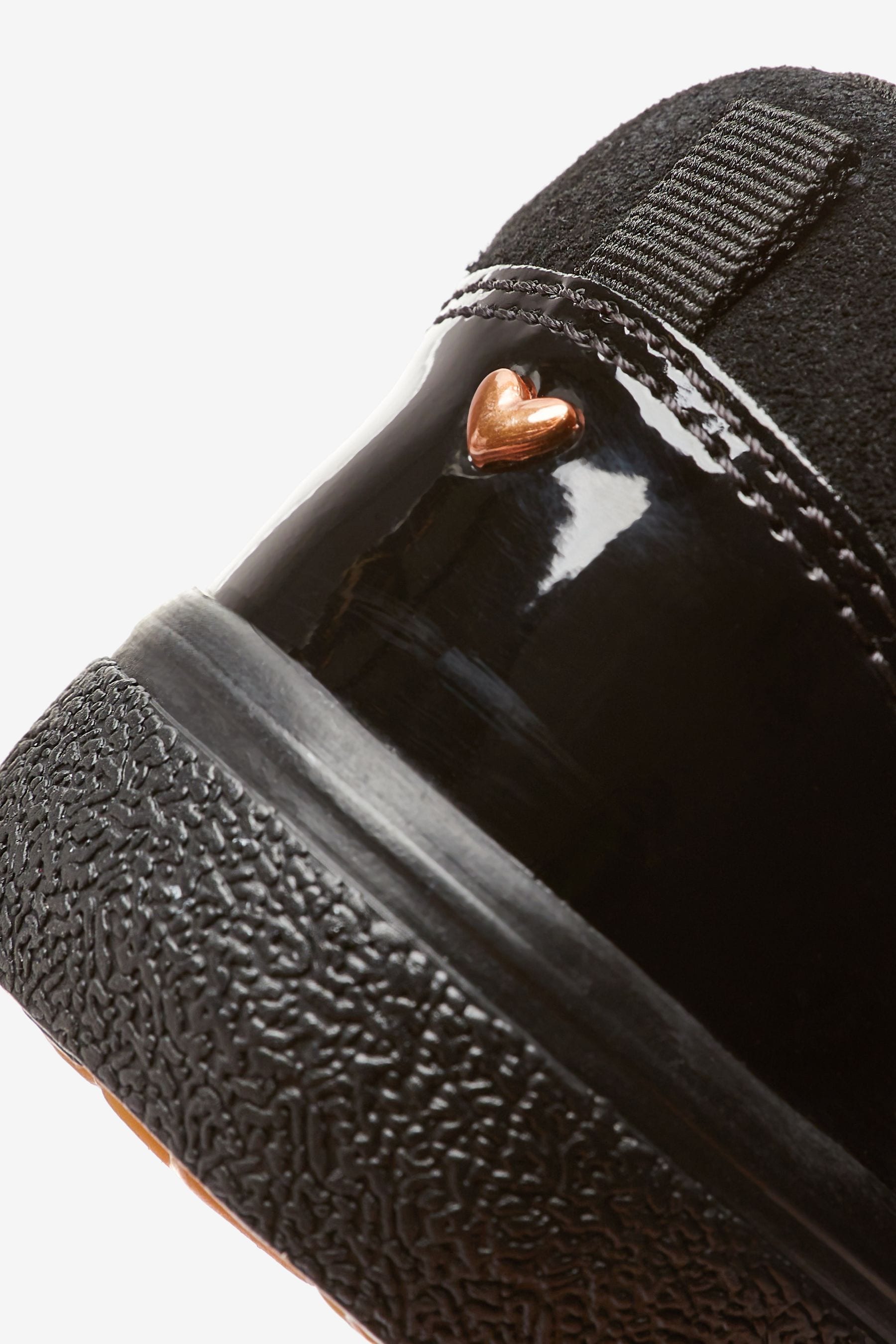 Black Patent Touch Fastening Trainers