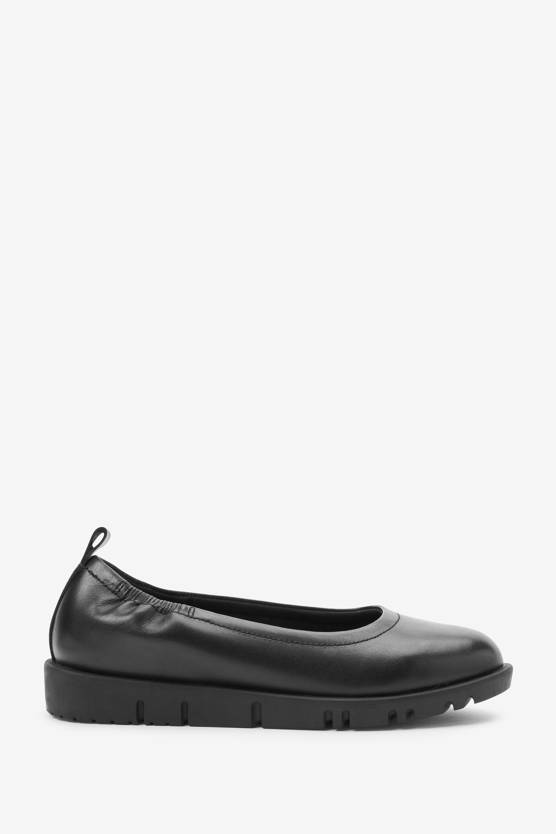 Black School Motion Flex Ballerina Shoes