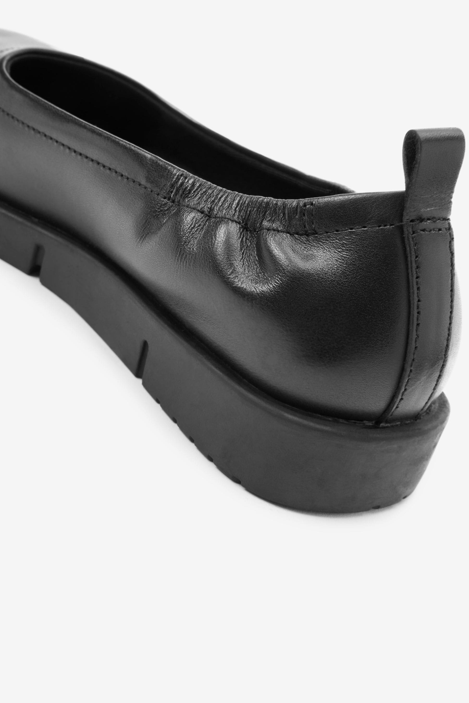 Black School Motion Flex Ballerina Shoes