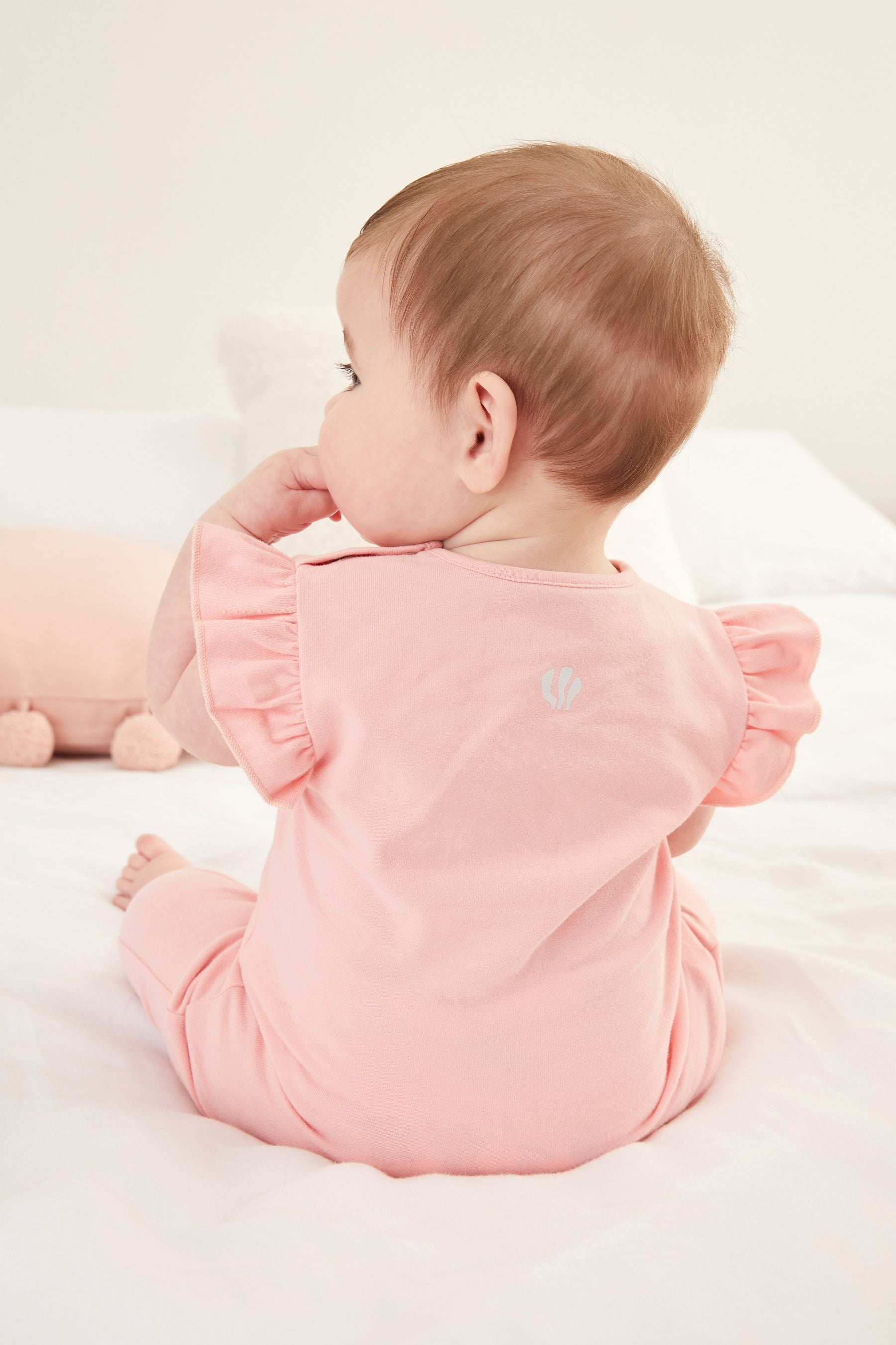 FatFace Baby Pink Crew Seahorse Appliqu