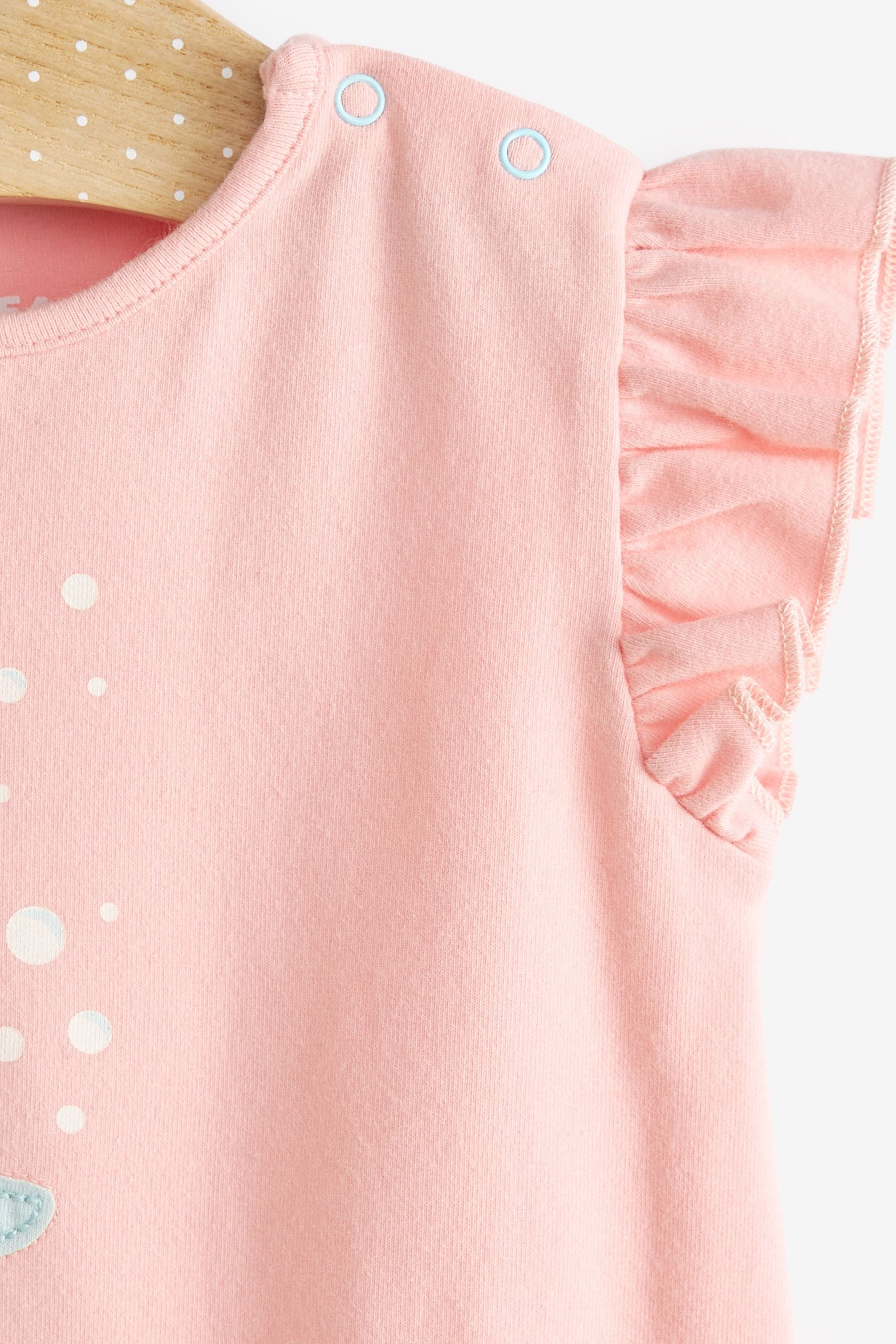 FatFace Baby Pink Crew Seahorse Appliqu