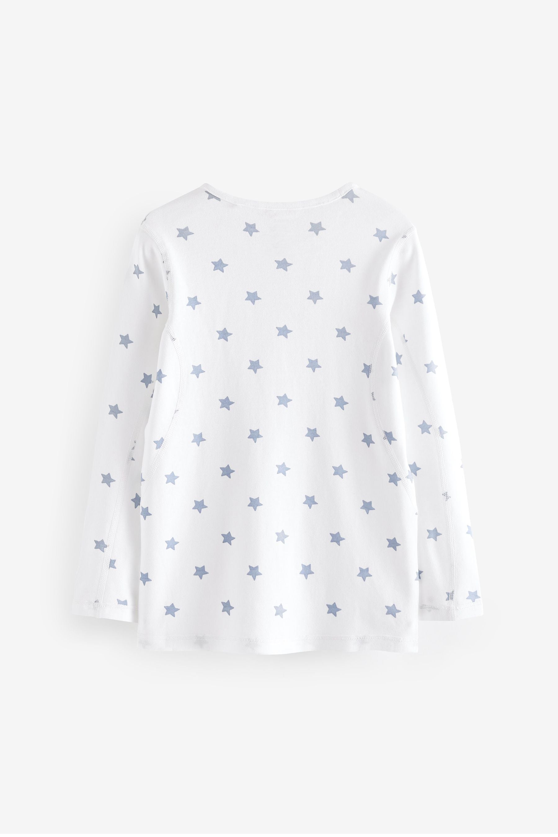 Blue/ White Star 2 Pack Kind To Skin Pyjama Set (9mths-12yrs)