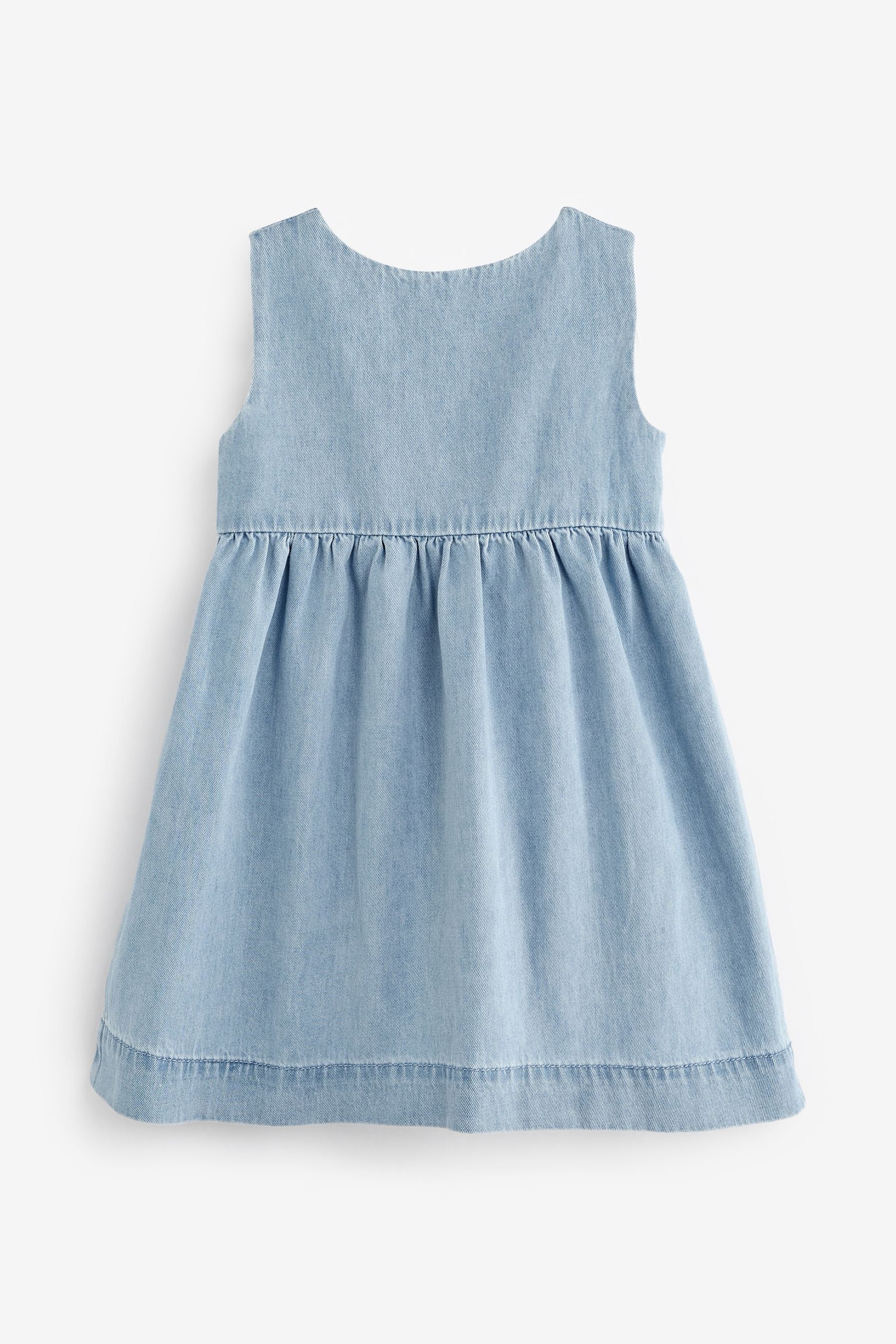 Blue Denim Cotton Sleeveless Dress (3mths-8yrs)