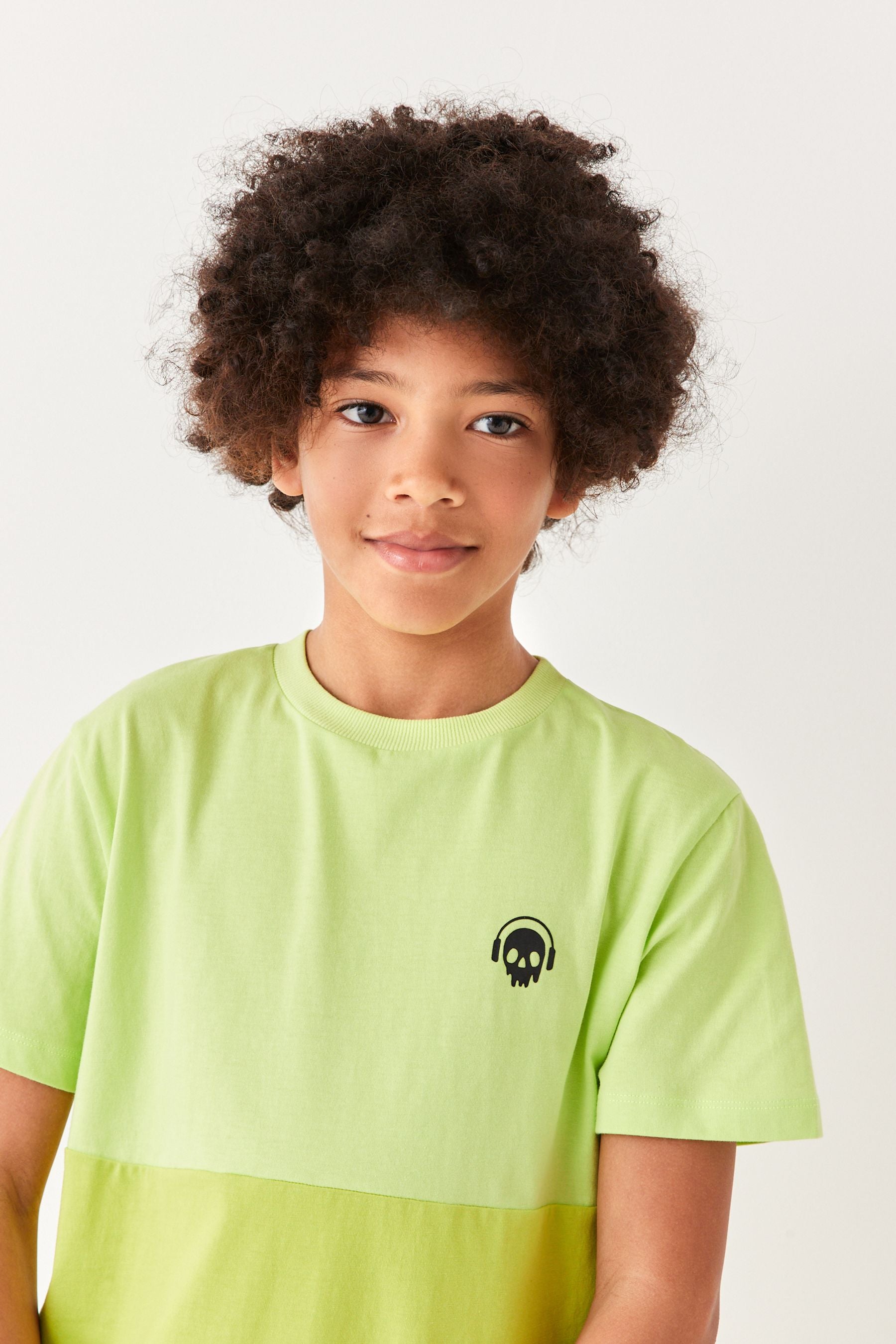 Lime Green Colourblock T-Shirt and Short Set (3-16yrs)