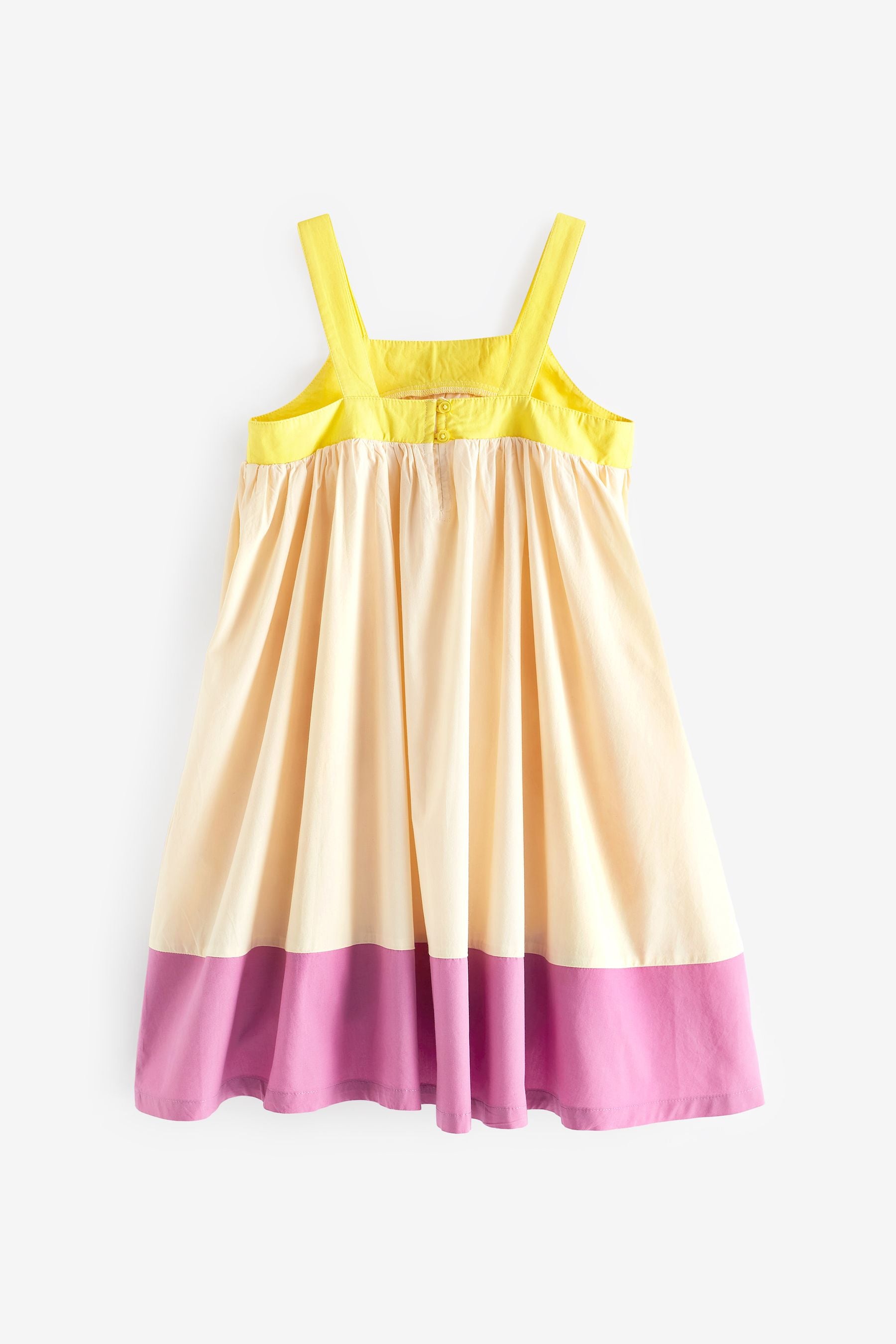 Pink/Yellow Colourblock Cami Dress (3-16yrs)